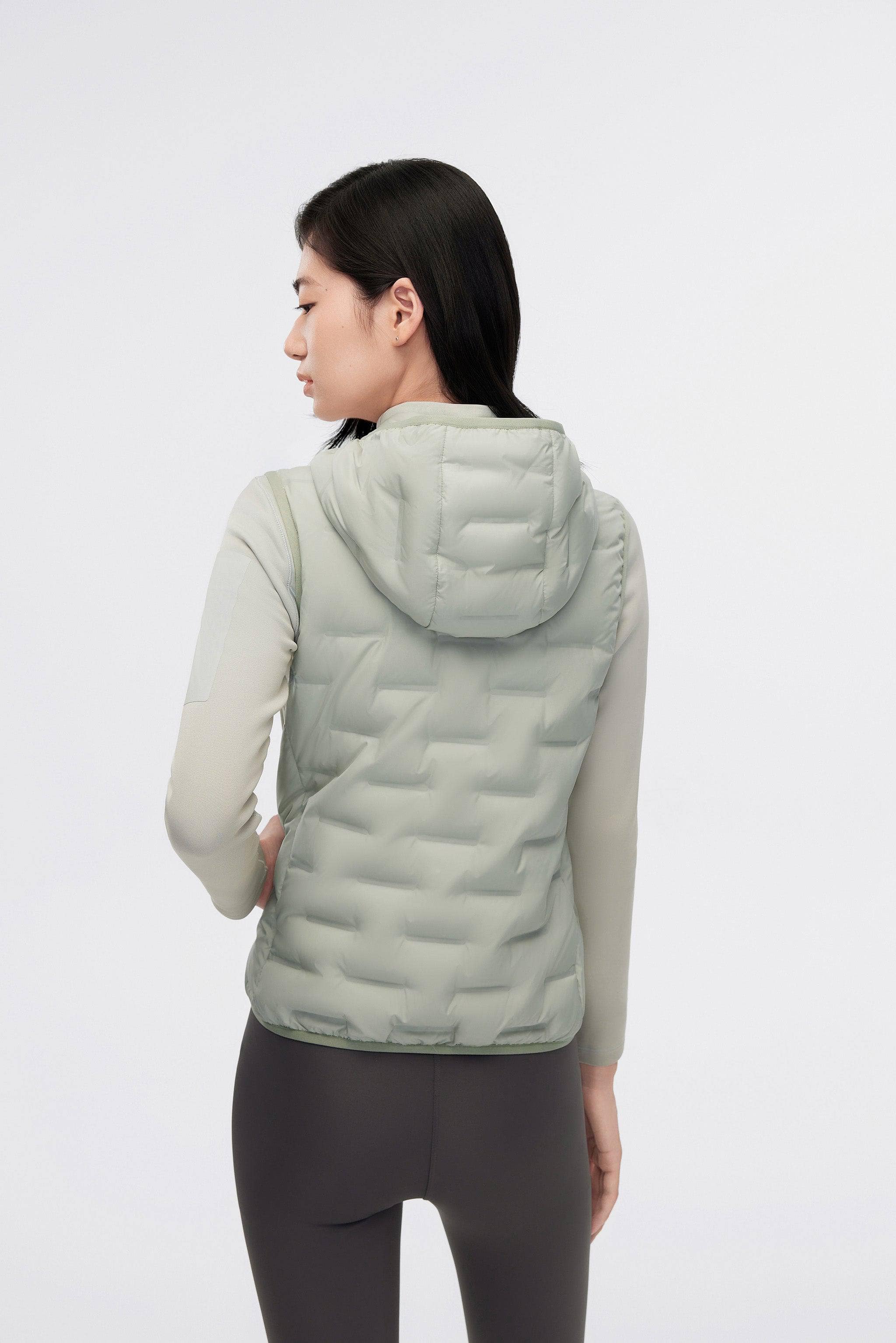 BOSIDENG 2024 Women's Goose Down Hooded Gilet 1032