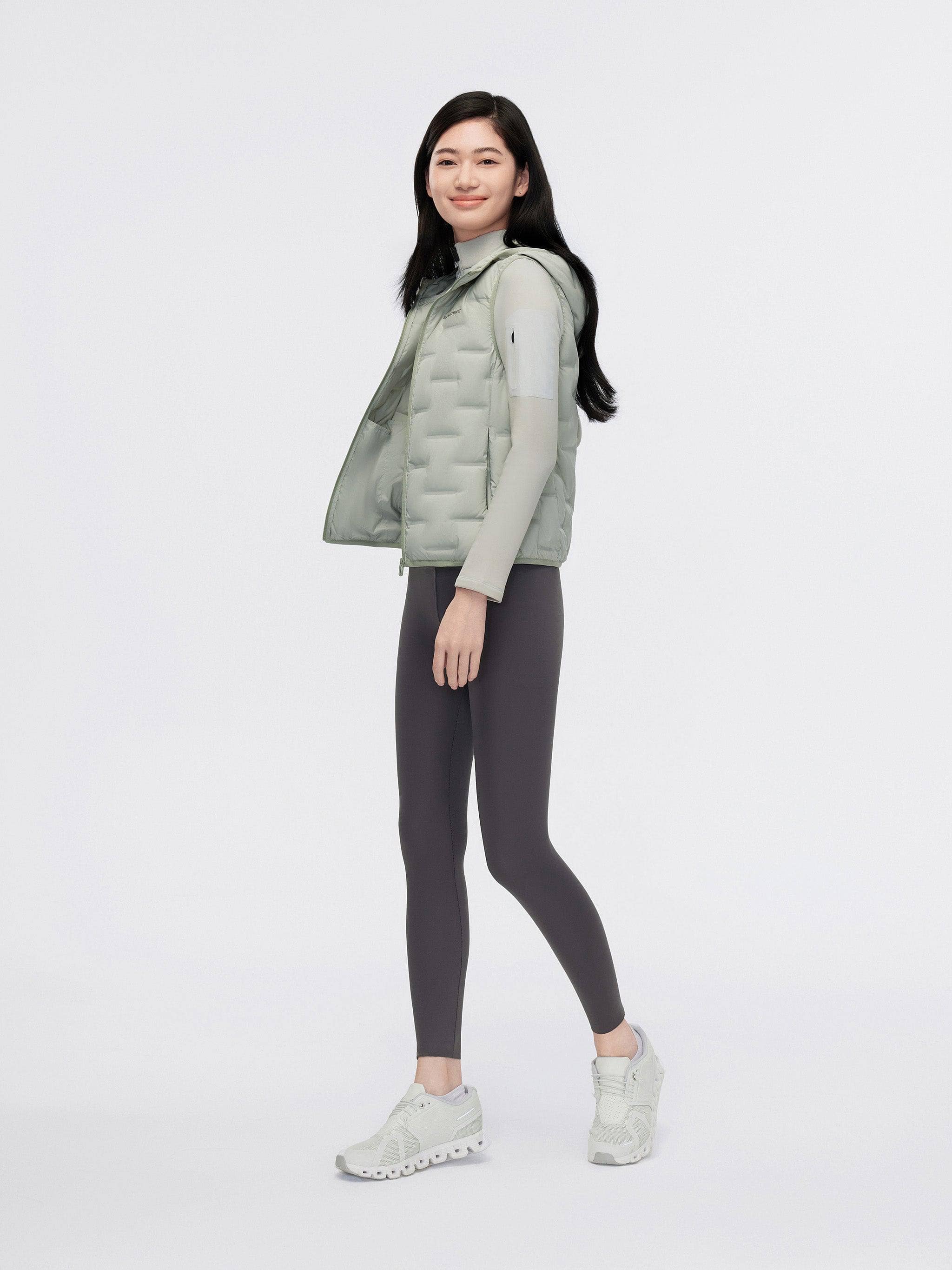 BOSIDENG 2024 Women's Goose Down Hooded Gilet 1032