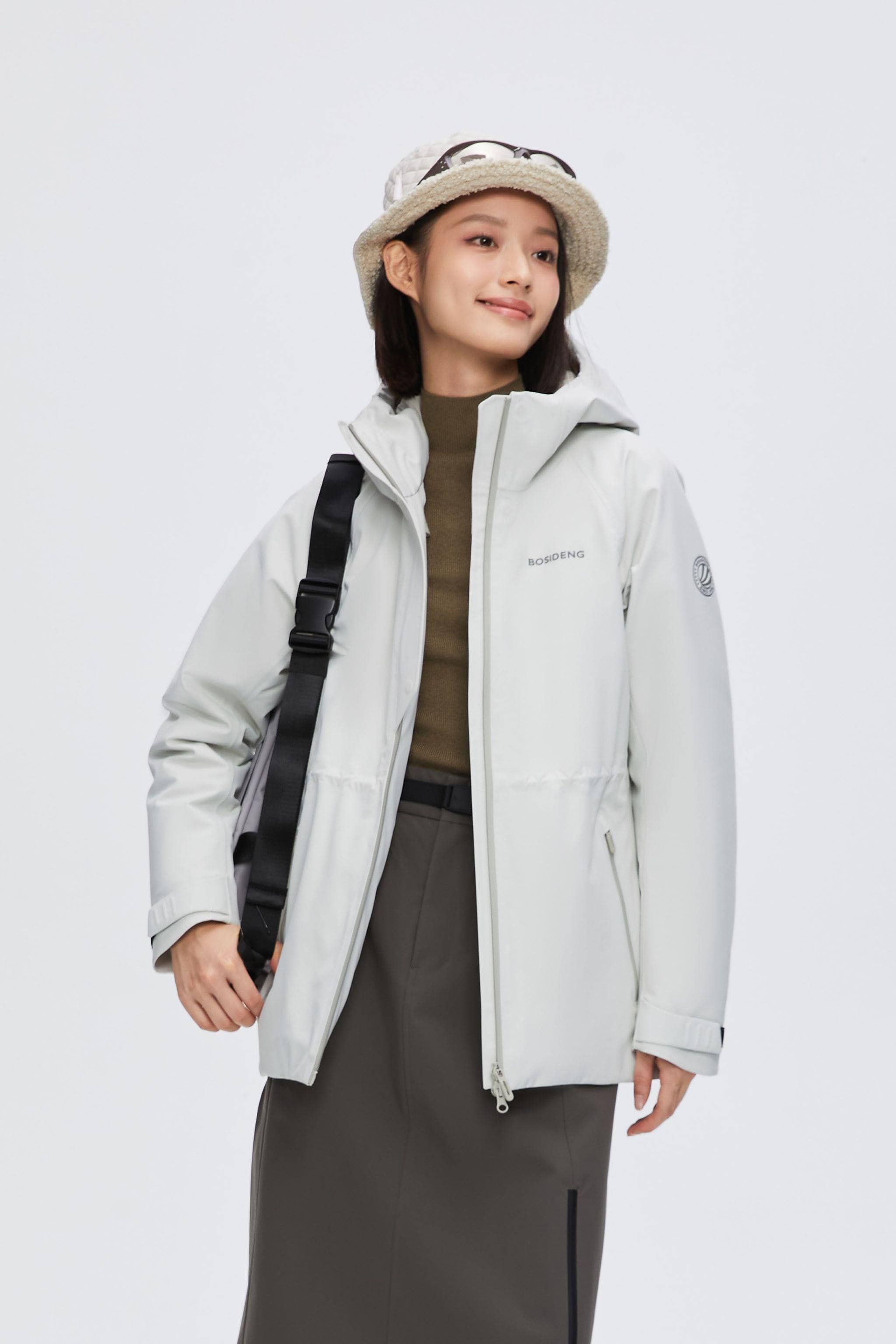 BOSIDENG 2024 Women's goose down hoody windstopper 2406 Jackets
