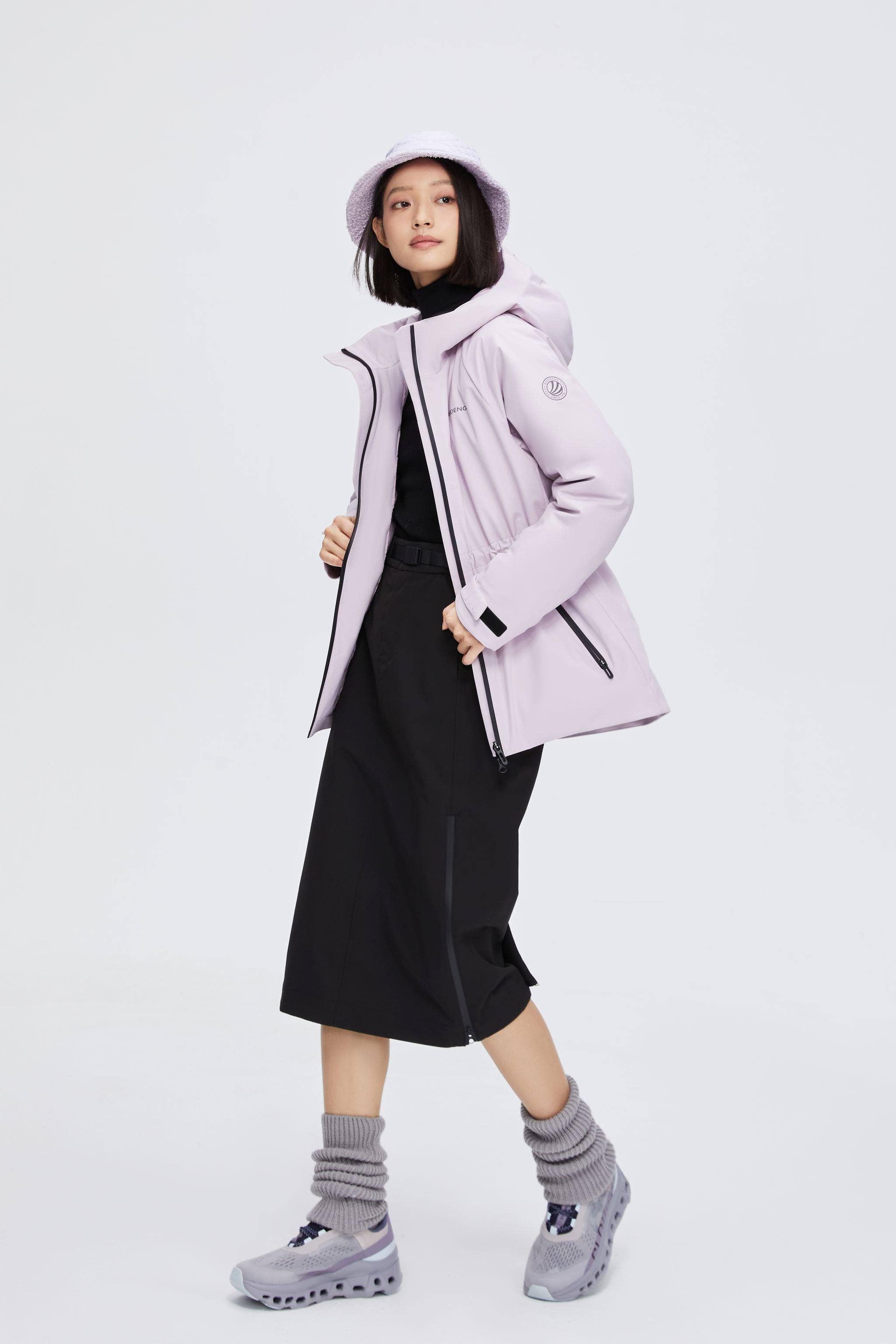 BOSIDENG 2024 Women's goose down hoody windstopper 2406 Jackets
