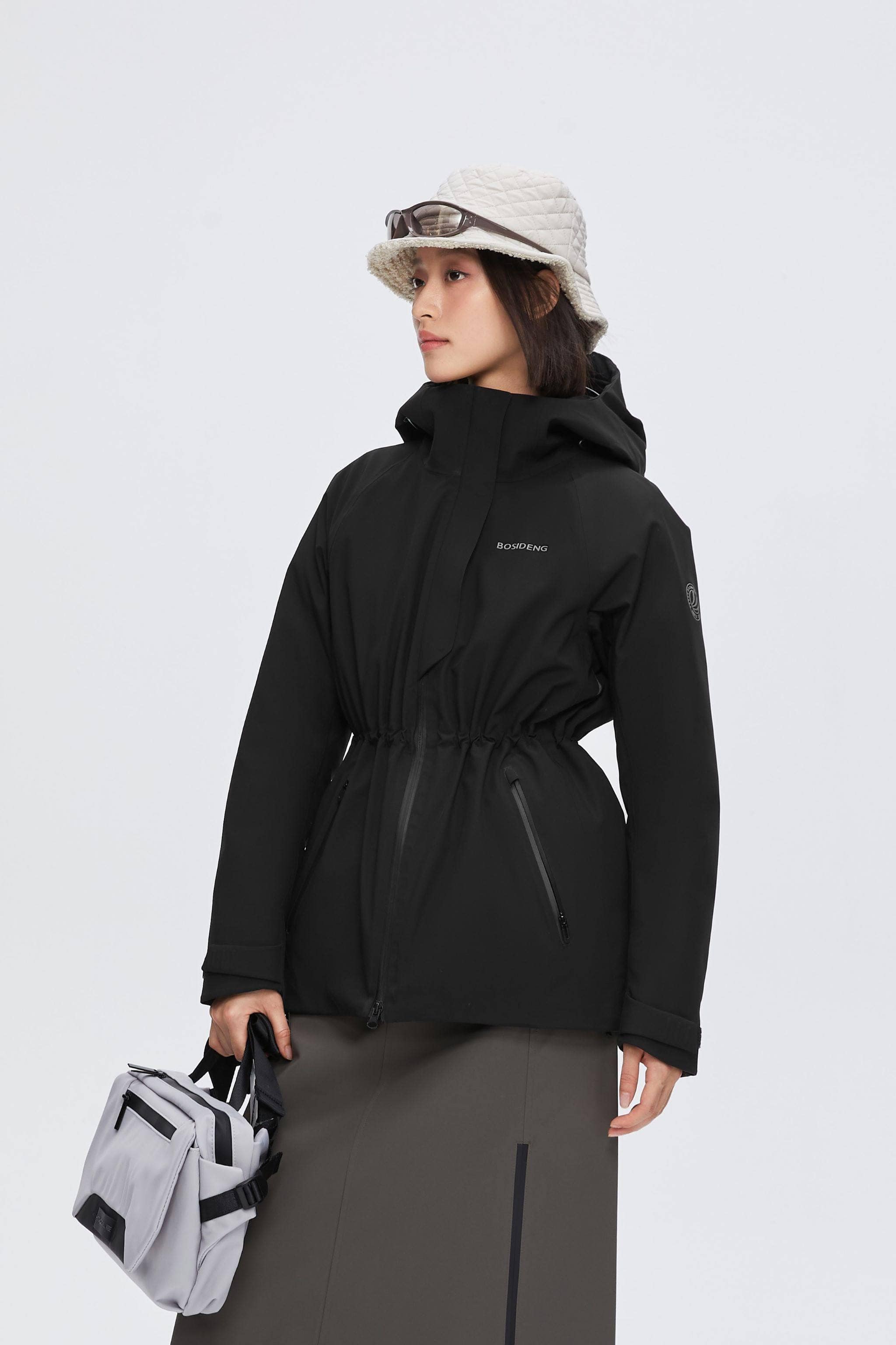 BOSIDENG 2024 Women's goose down hoody windstopper 2406 Jackets