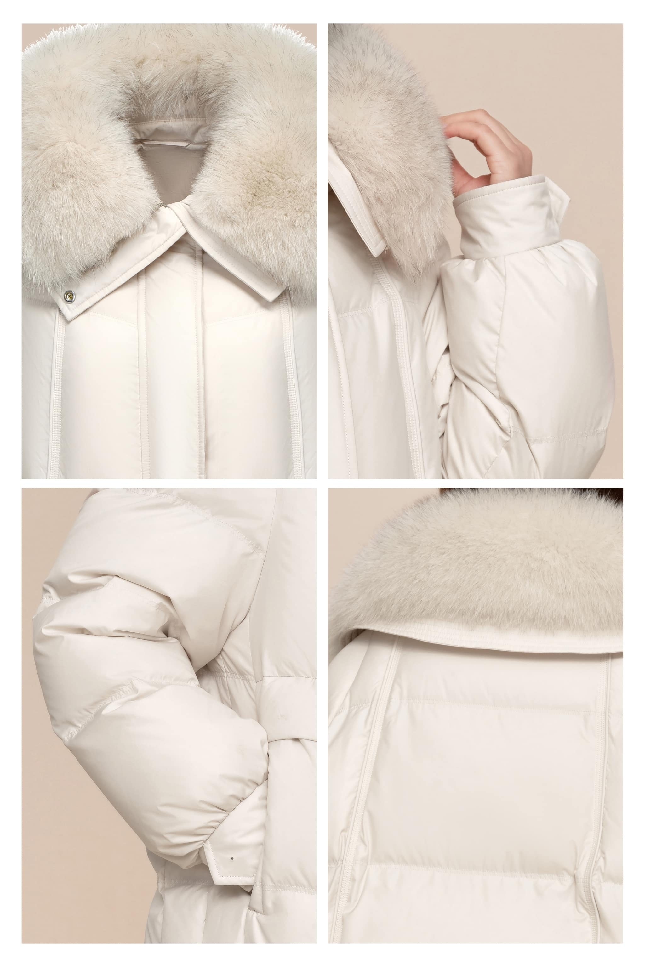 Women's Middle Length Down Coat 5186 — Our design combines lightweight fabric for easy comfort — view 6