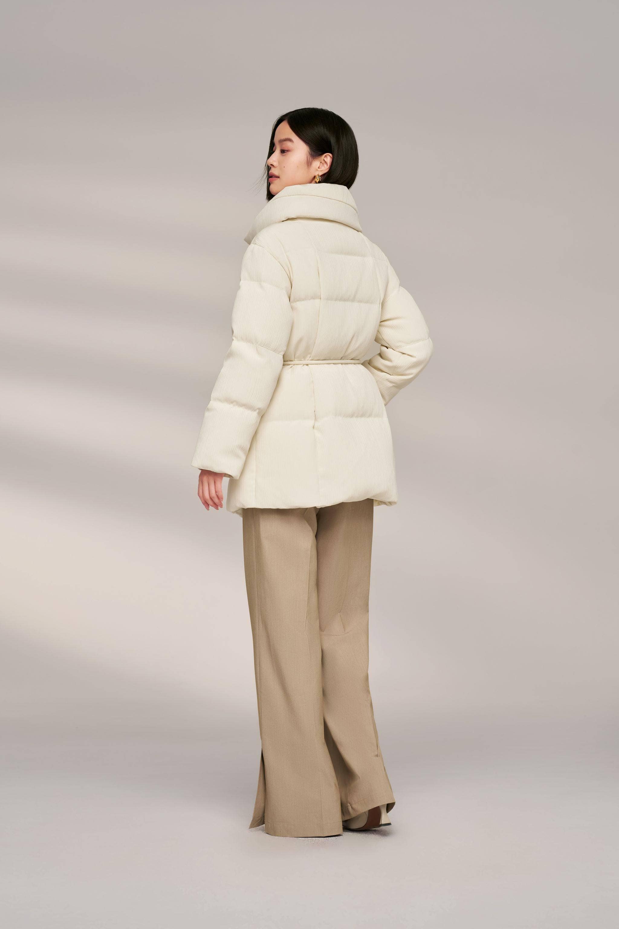 BOSIDENG 2024 Women’s Quiet Luxury Goose Down Trench Coat 4314 Jackets