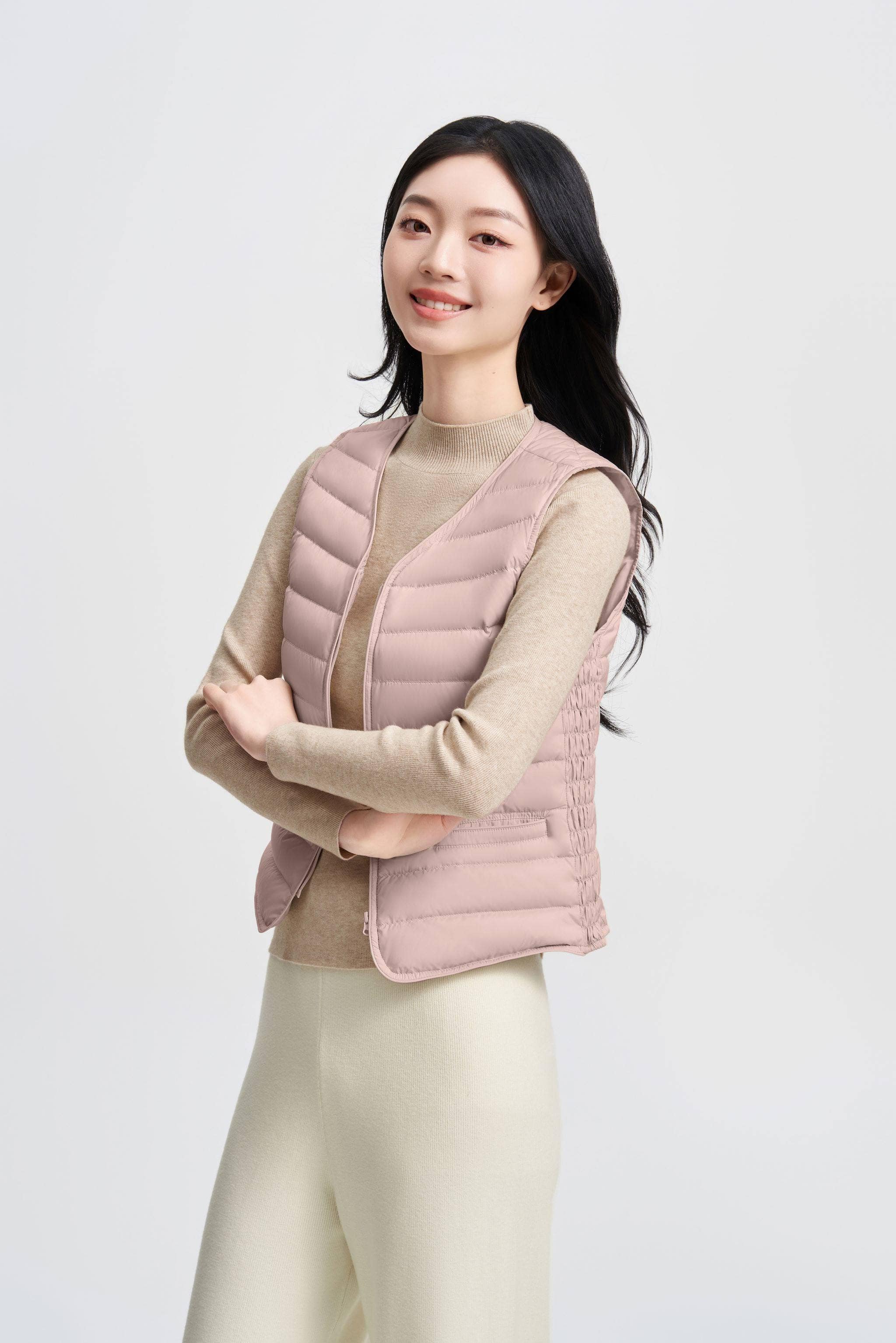 BOSIDENG 2024 Ultralight Down Gilet 0002 Gilet XXXS / Fog Pink