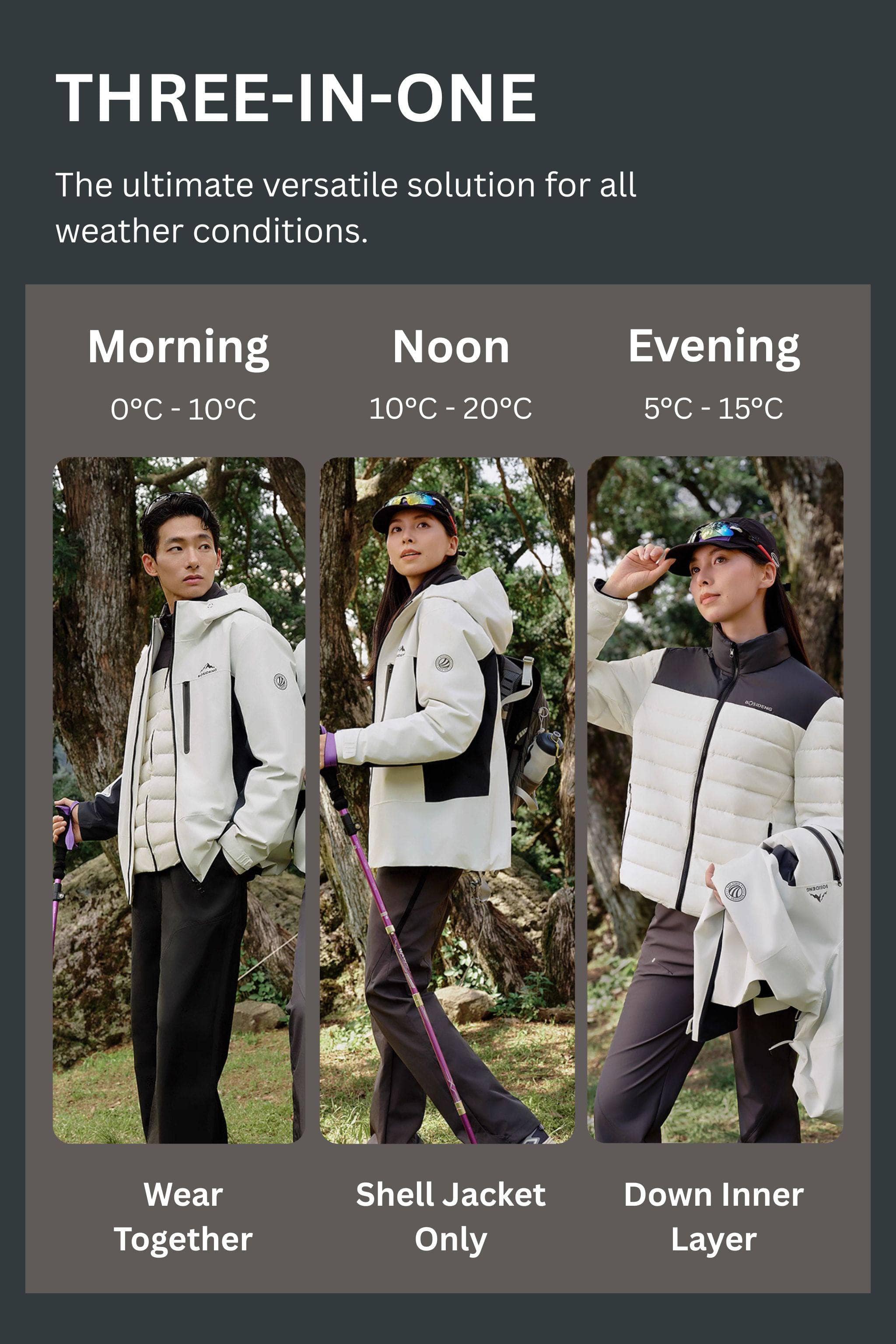 BOSIDENG 2025 All Weather Goose Down Jacket 1320 Jackets