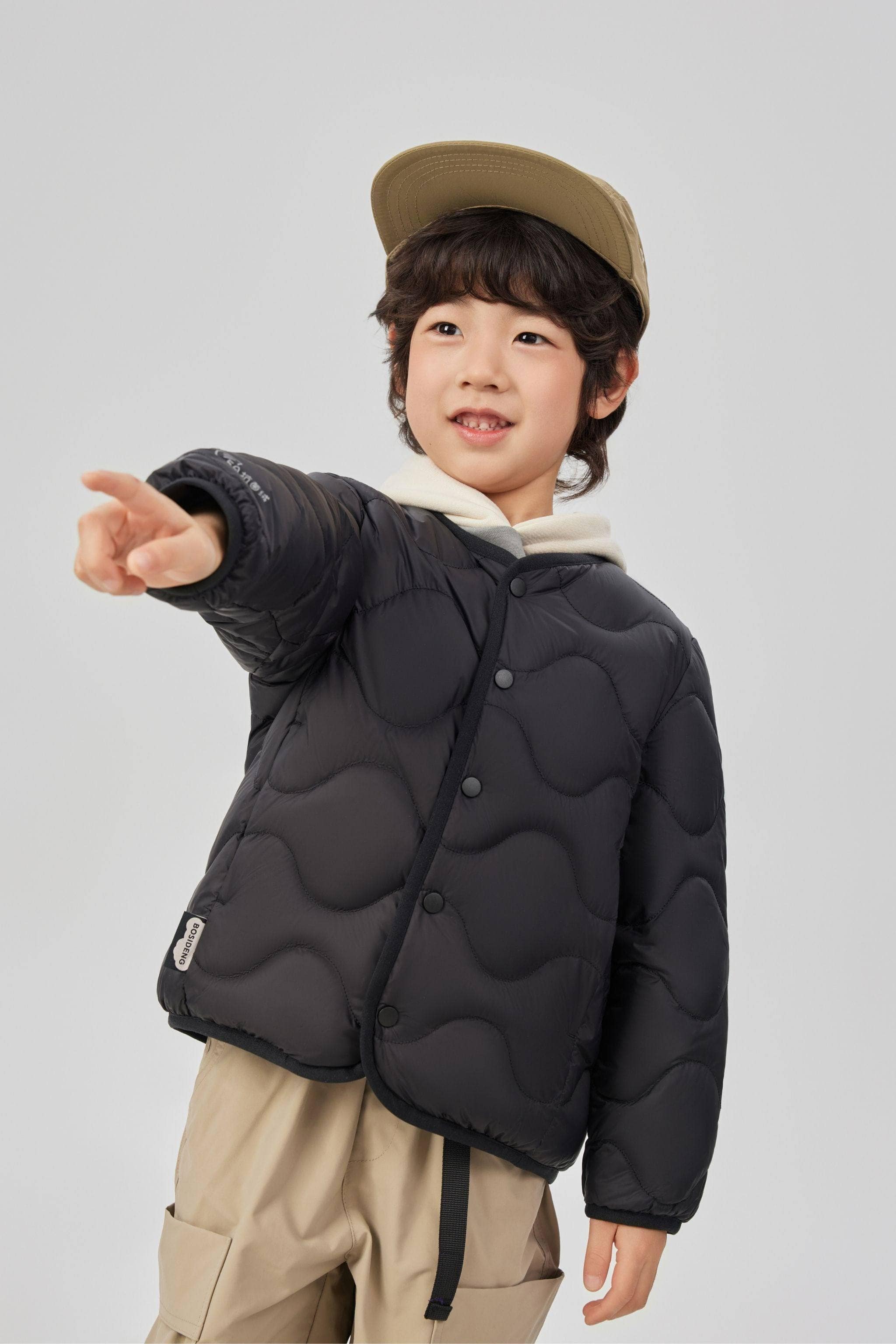 BOSIDENG 2025 Kid's Versatile Layering Down Jacket 5030 Jacket Black / 2-3YR