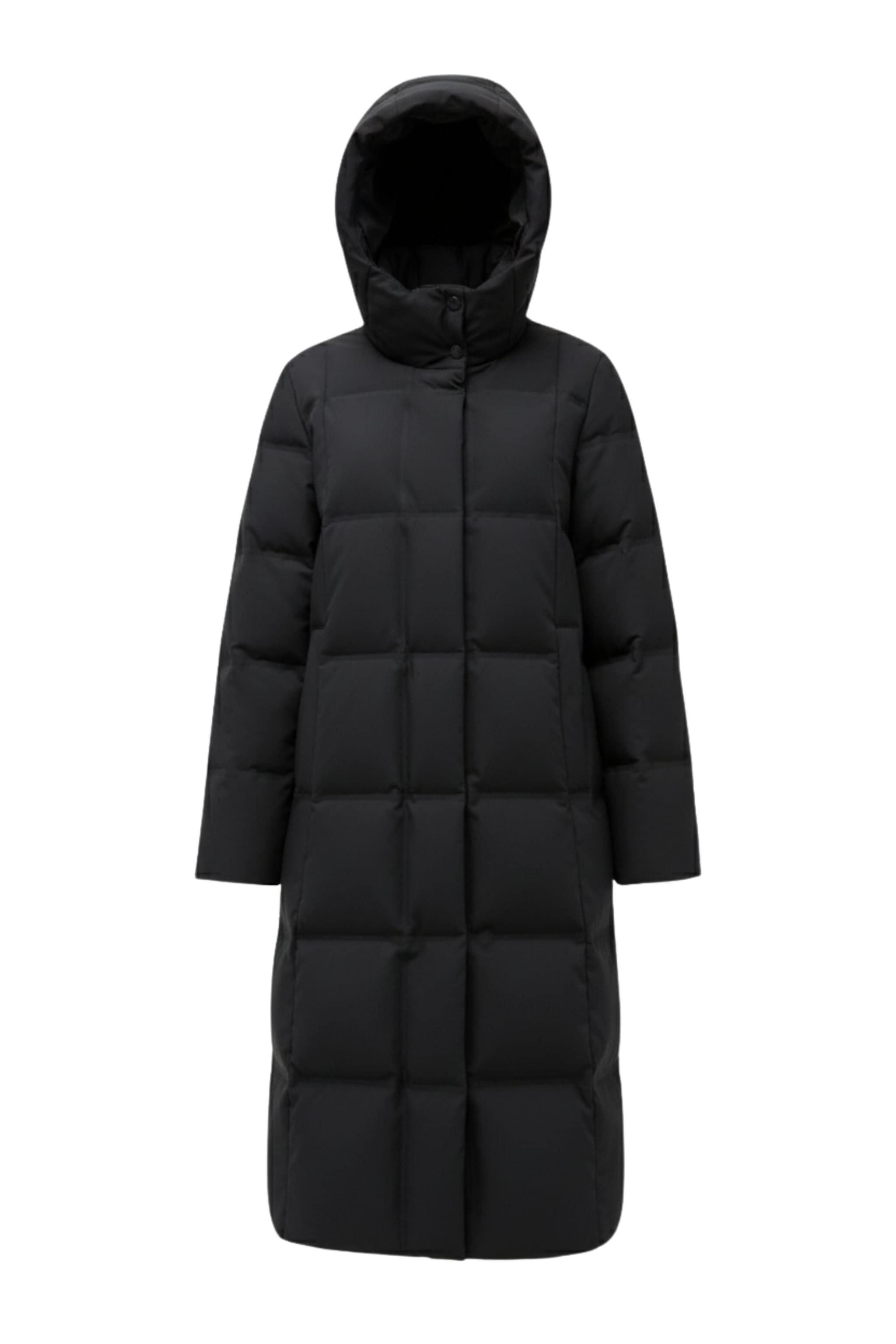 BOSIDENG 2025 Women's Business Classic Long Quilted Goose Down Jacket 174 Jacket Black / 4