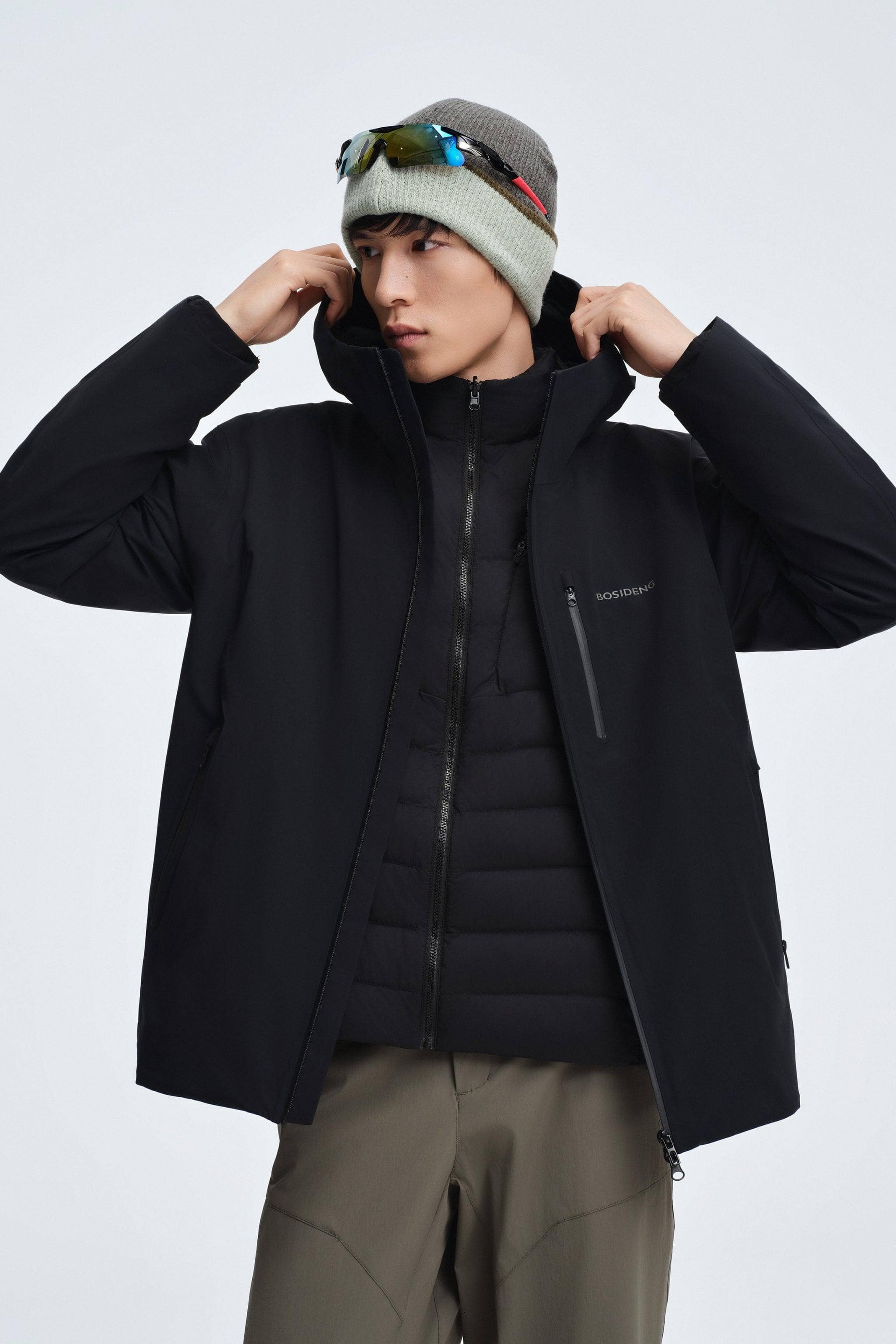BOSIDENG 2025 Men's All Weather Goose Down Jacket 1313 Jacket Black / XS