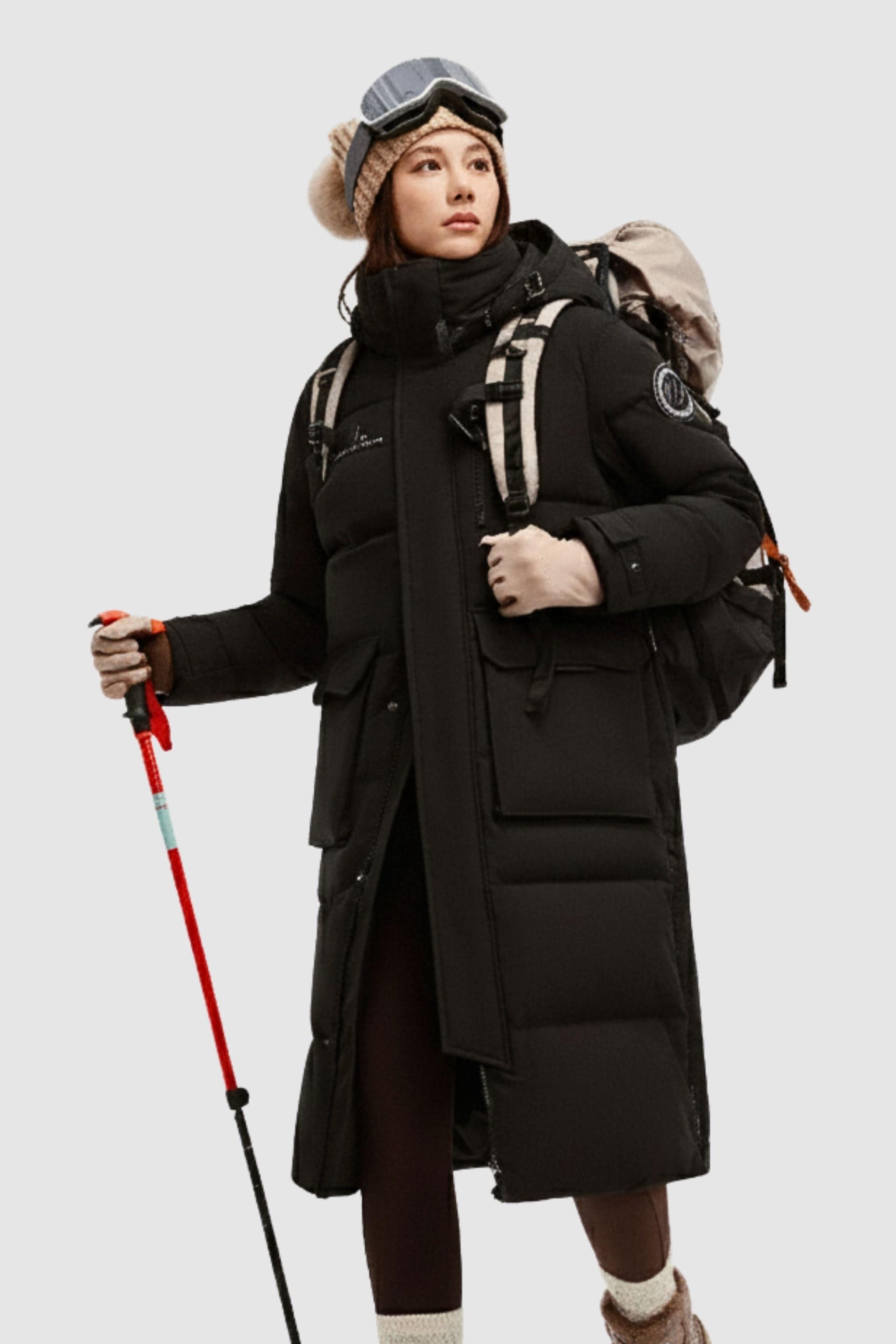 BOSIDENG 2025 Classic Extreme Full Length Goose Down Parka 2300 Jacket Black / XXS