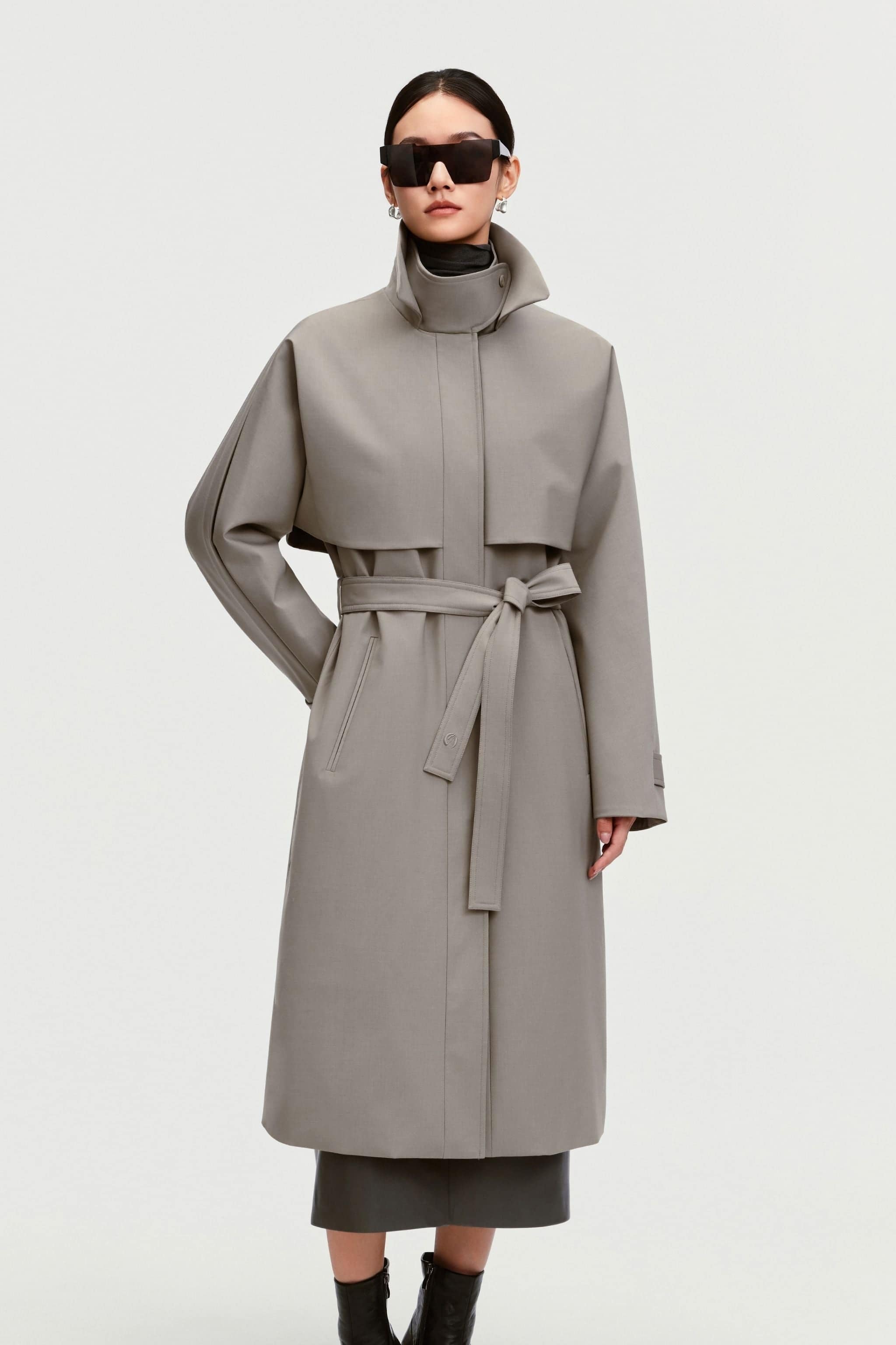 Women's Full-Length Goose Down Trench Coat | BOSIDENG