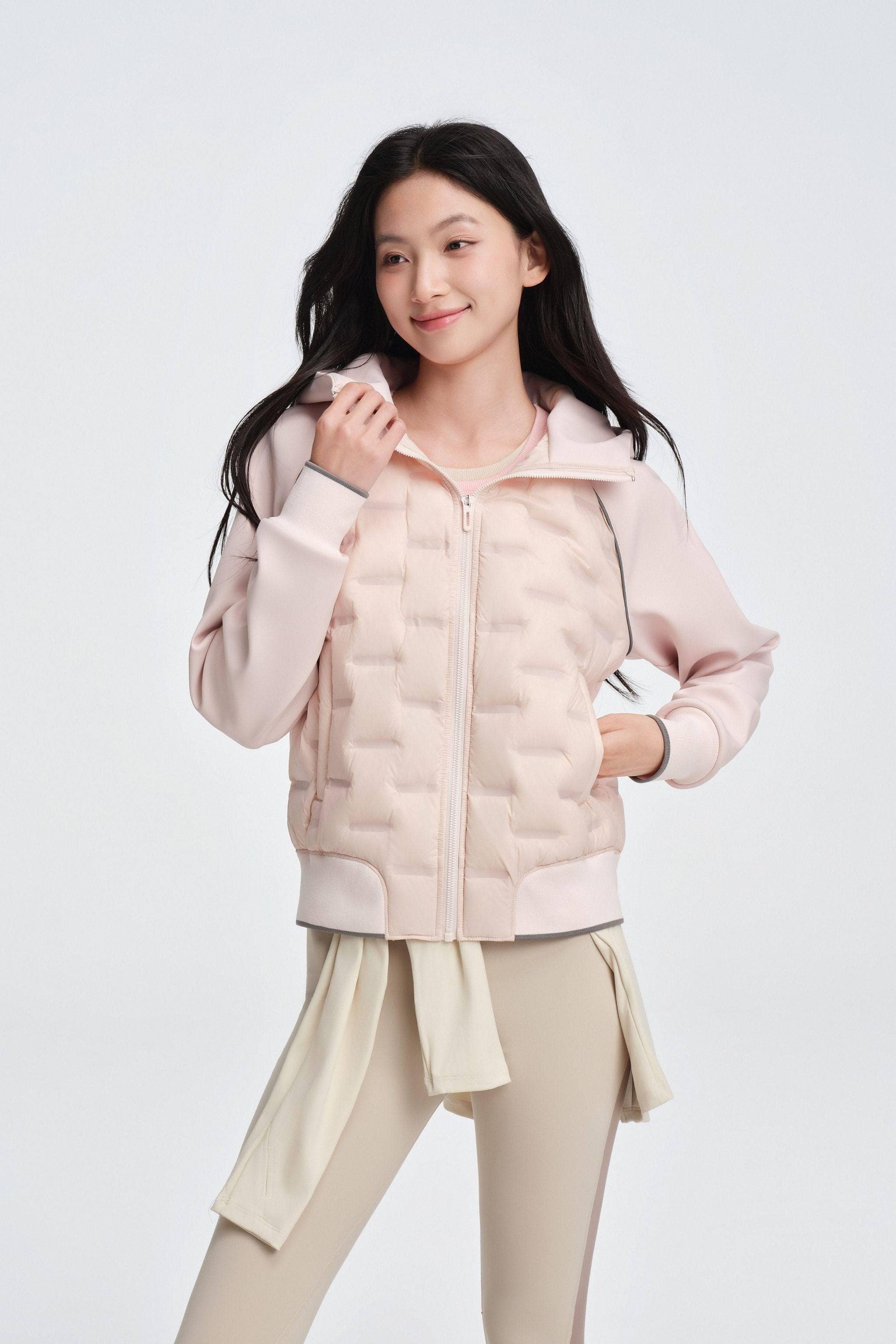 BOSIDENG 2025 Goose Down Weightless Jacket 6744 Jacket Cherry Blossom Light Pink / XXXS