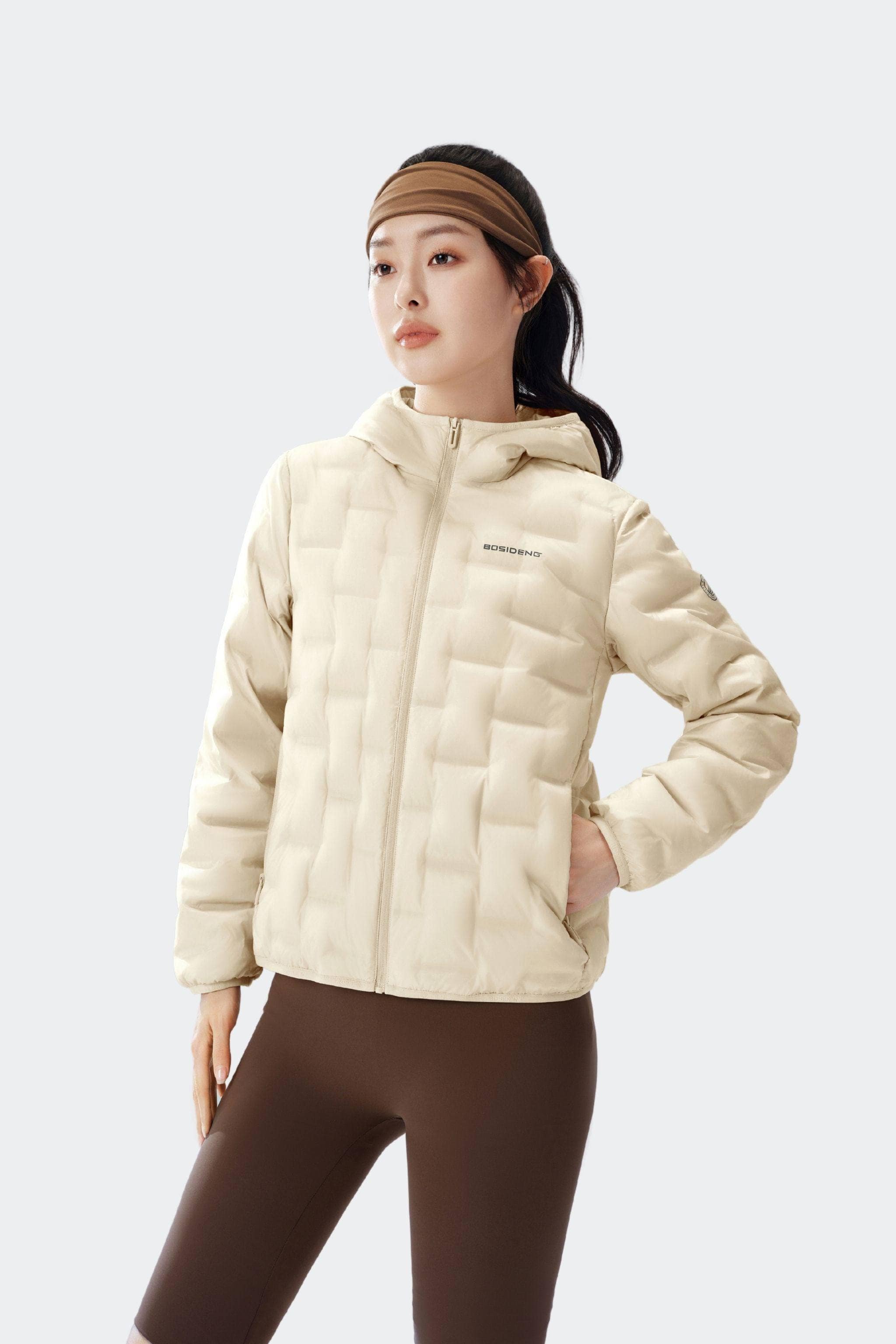 BOSIDENG 2025 Women's Goose Down Weightless Jacket 1036 Jacket Cream / 4
