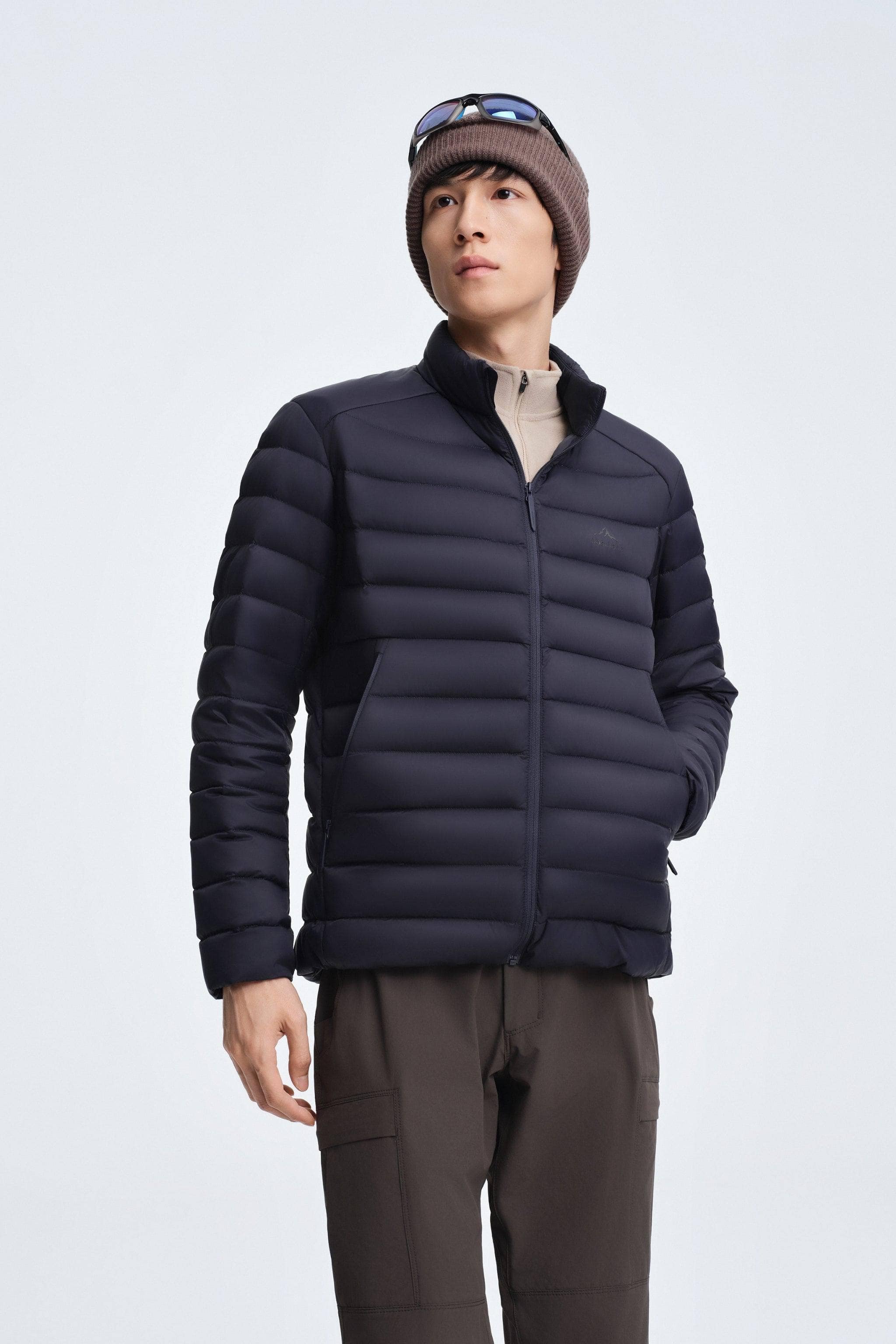BOSIDENG 2025 Men's Stand Collar Goose Down Jacket 1037 Jackets Dark Navy / XS