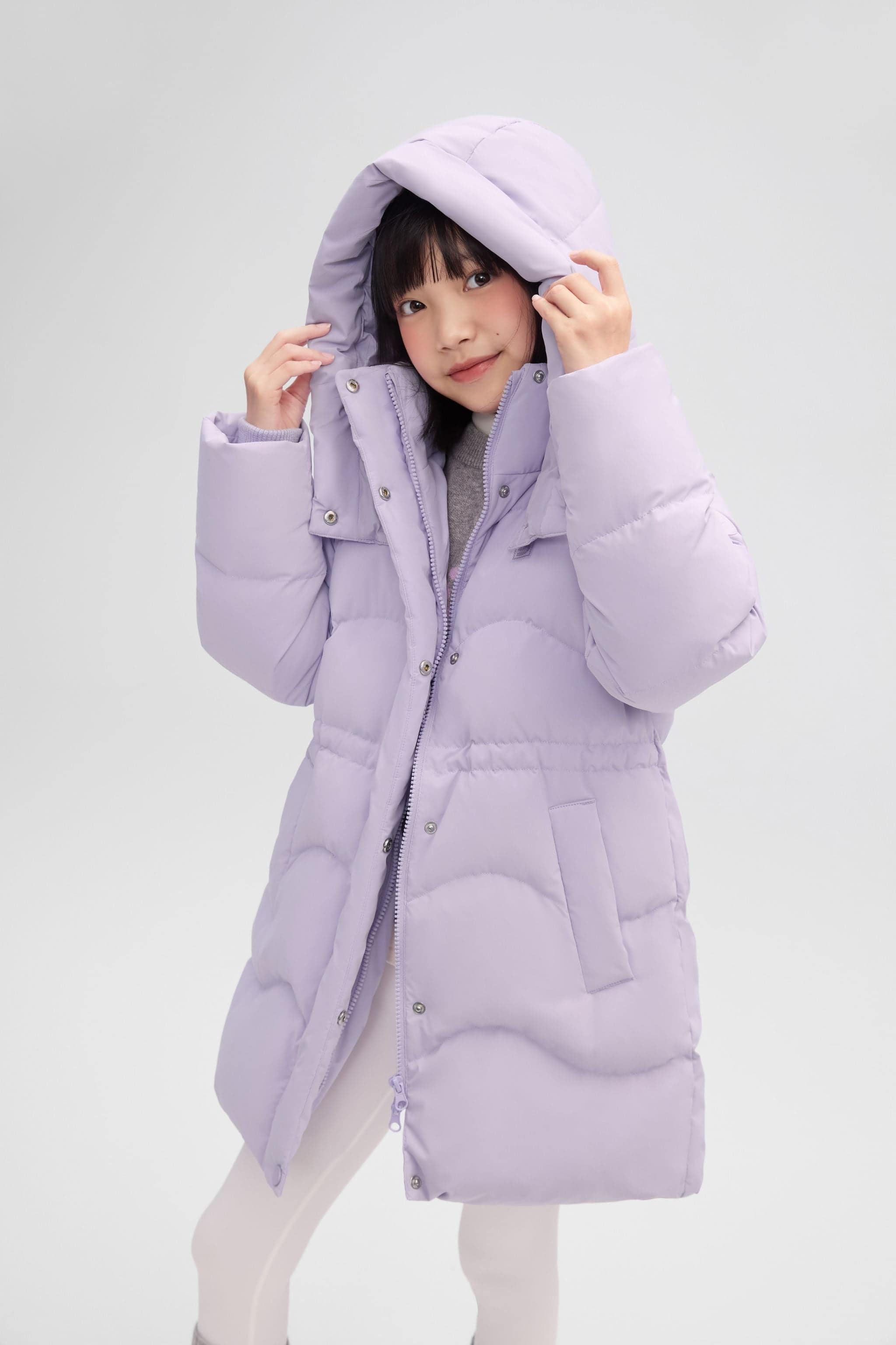 BOSIDENG 2025 Girl's Mid-Length Down Jacket 318 Jacket