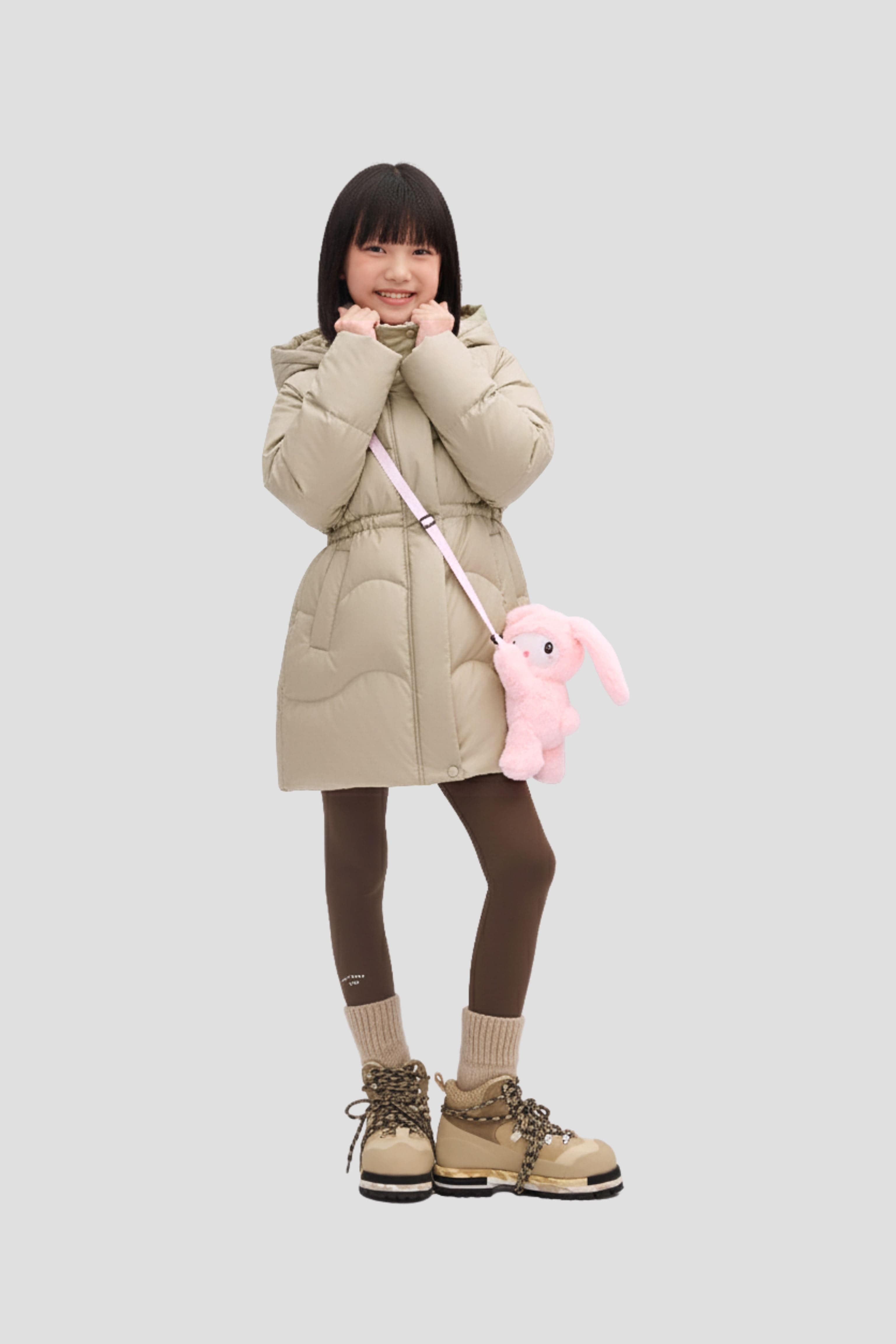 BOSIDENG 2025 Girl's Mid-Length Down Jacket 318 Jacket