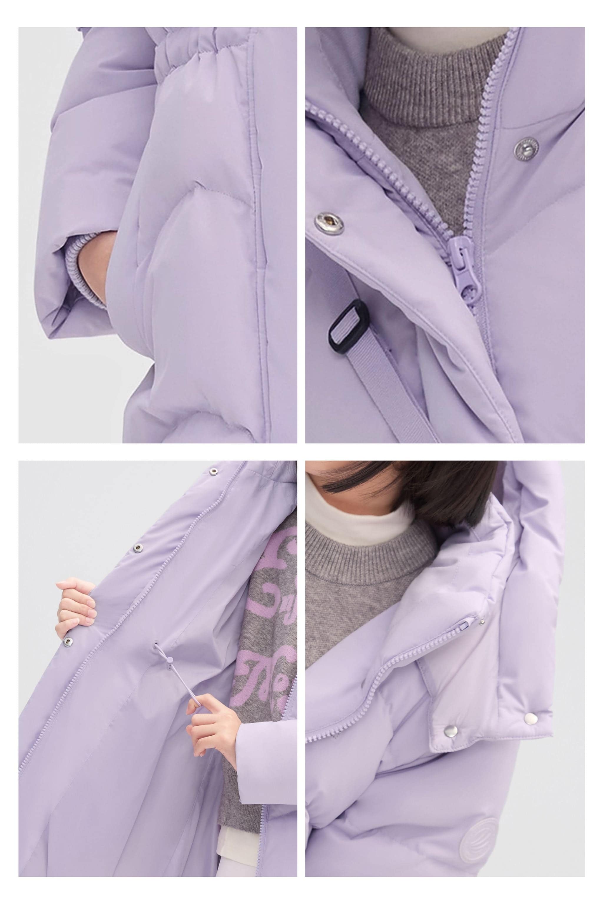 BOSIDENG 2025 Girl's Mid-Length Down Jacket 318 Jacket