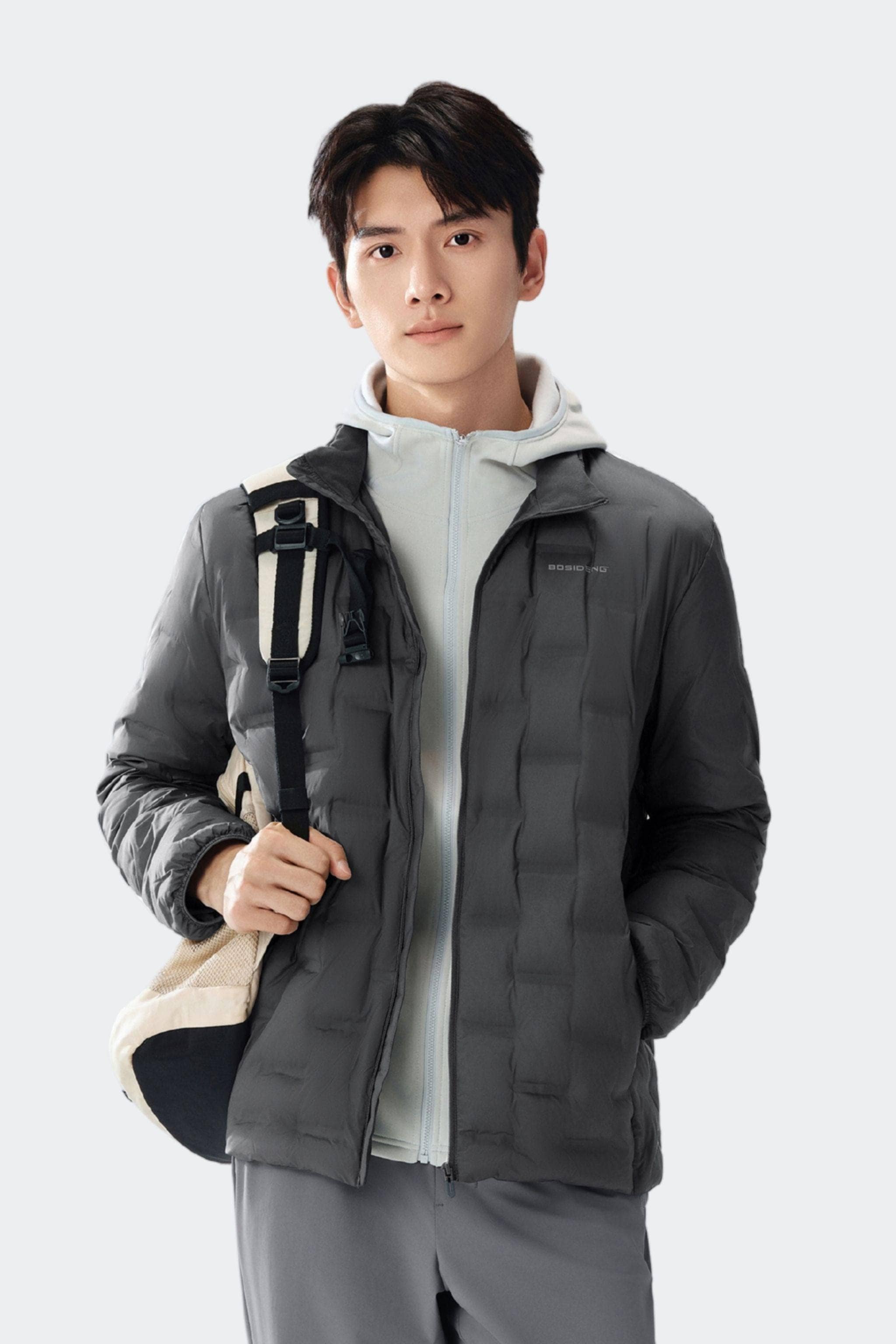 BOSIDENG 2025 Men's Goose Down Weightless Jacket 1033 Jacket Graphite Grey / XS