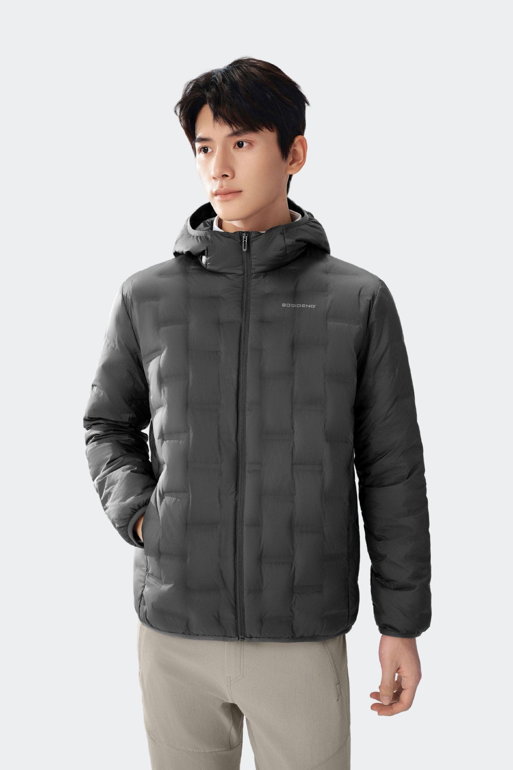 BOSIDENG 2025 Men's Goose Down Weightless Jacket 1035 Jacket Graphite Grey / XS