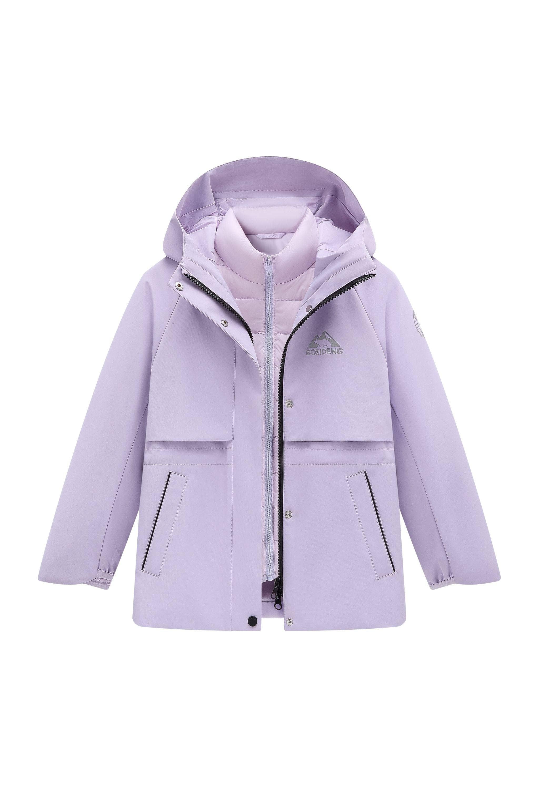 BOSIDENG 2025 Kid's Three In One All Weather Down Jacket With Hood 1342