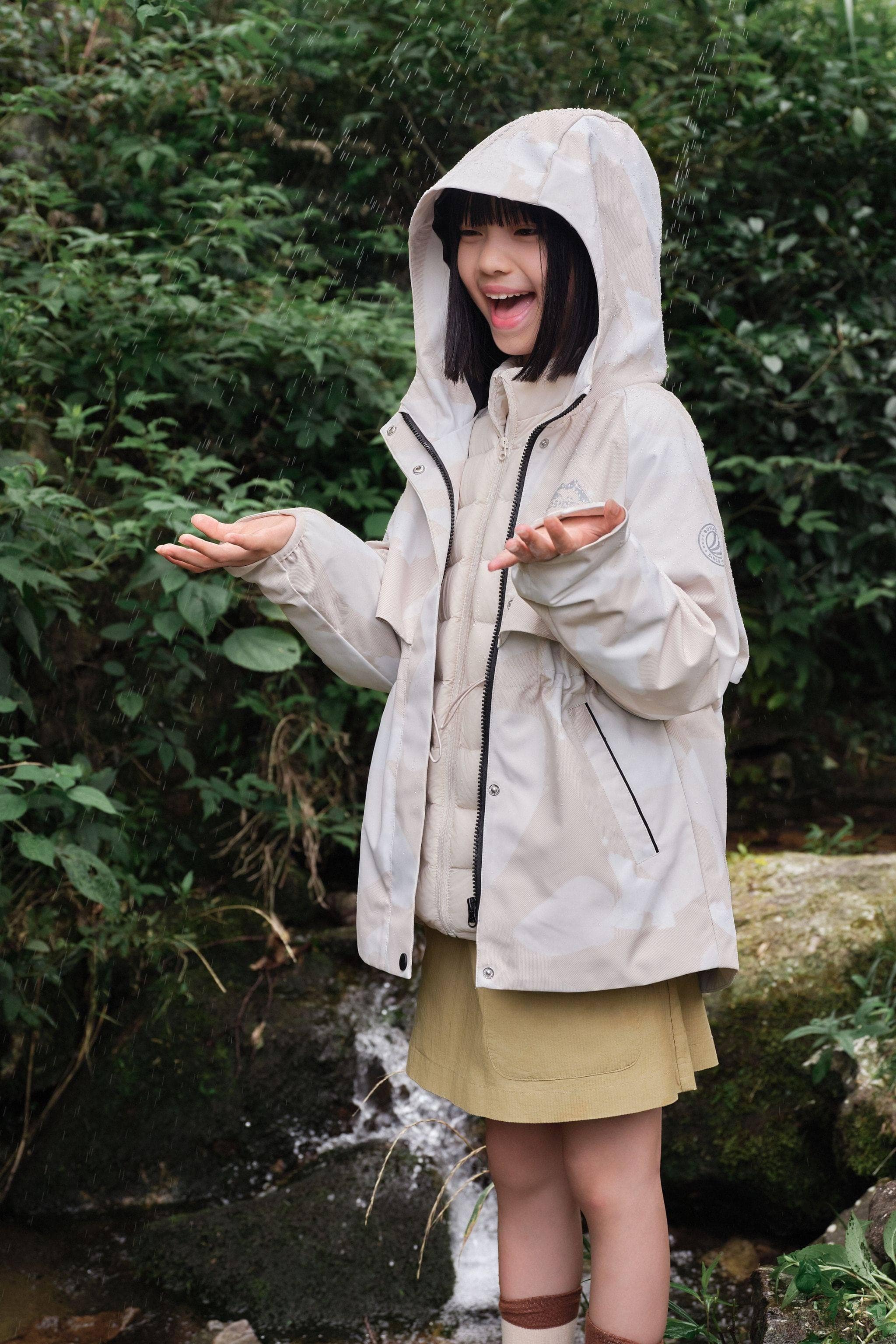 BOSIDENG 2025 Kid's Three In One All Weather Down Jacket With Hood 1342