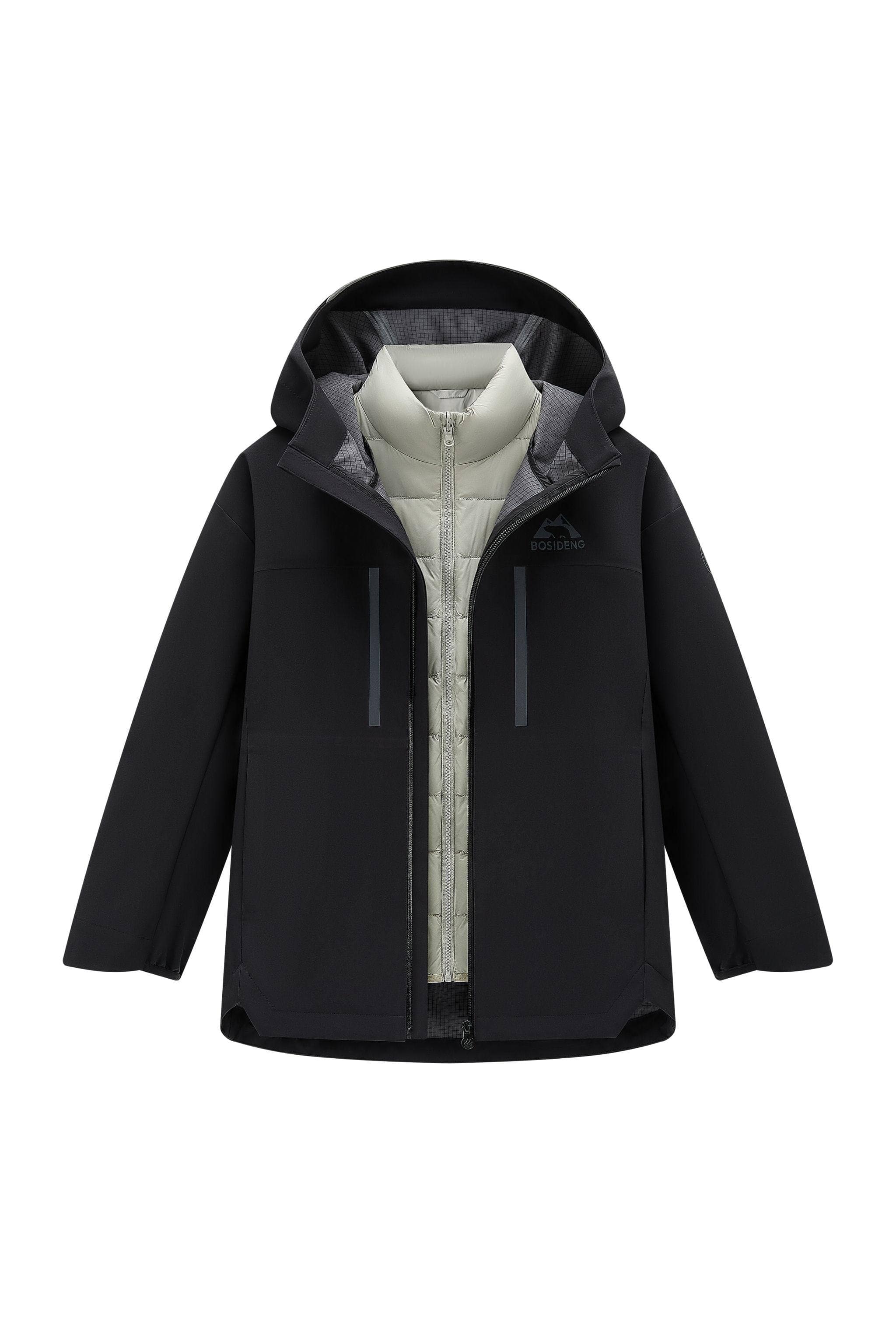 BOSIDENG 2025 Kid's Three In One All Weather Down Jacket With Hood 1350