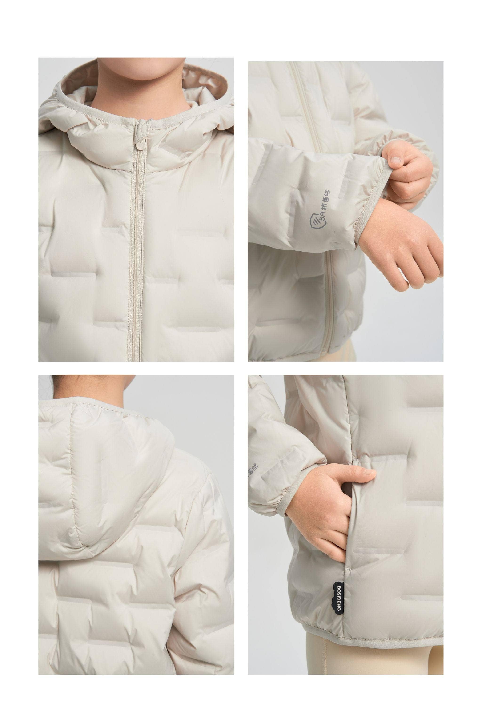 BOSIDENG 2025 Kid's Versatile Layering Down Jacket With Hood 5040 Jacket