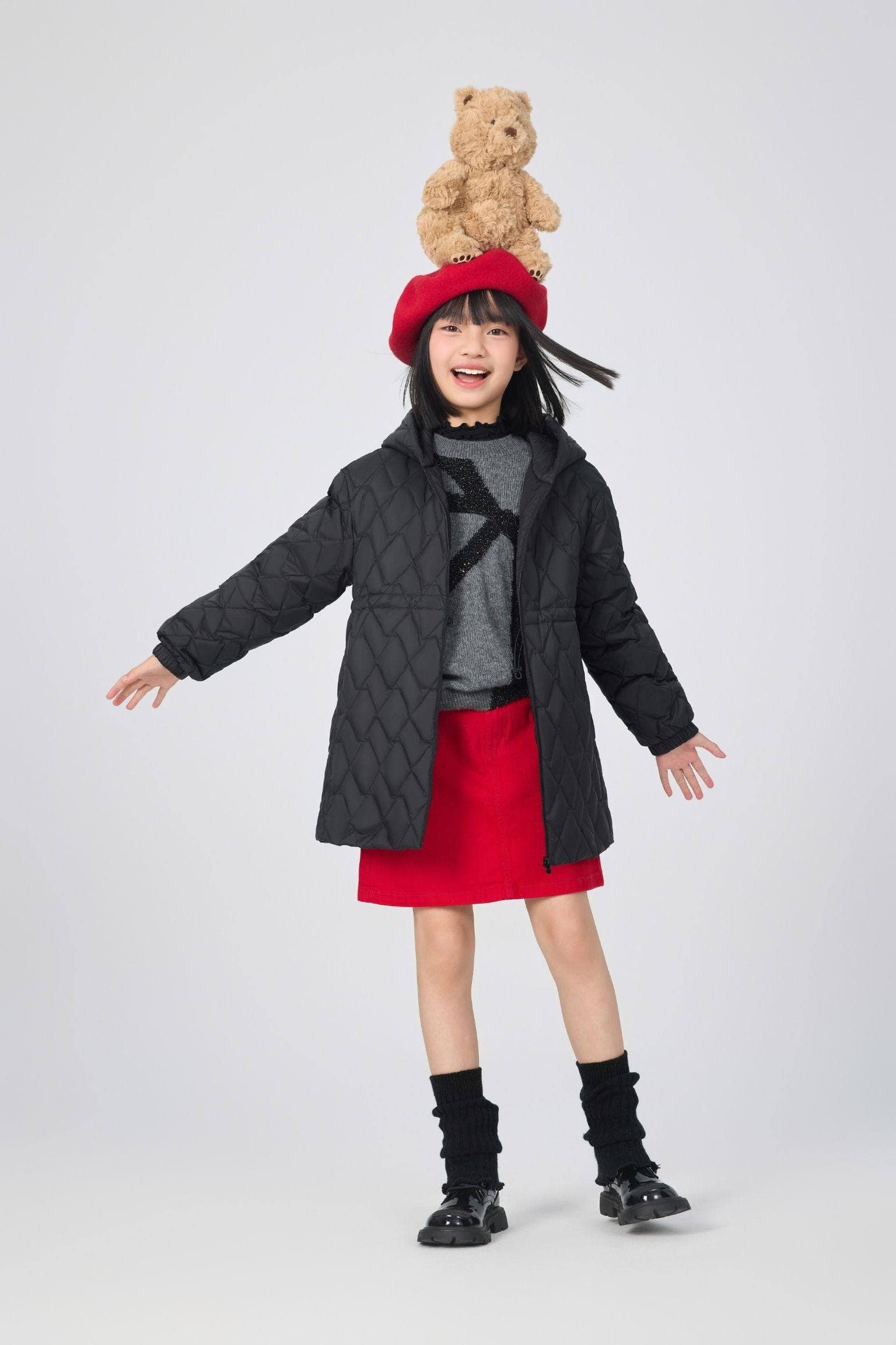 BOSIDENG 2025 Kids' Versatile Layering Down Jacket With Hood 5044