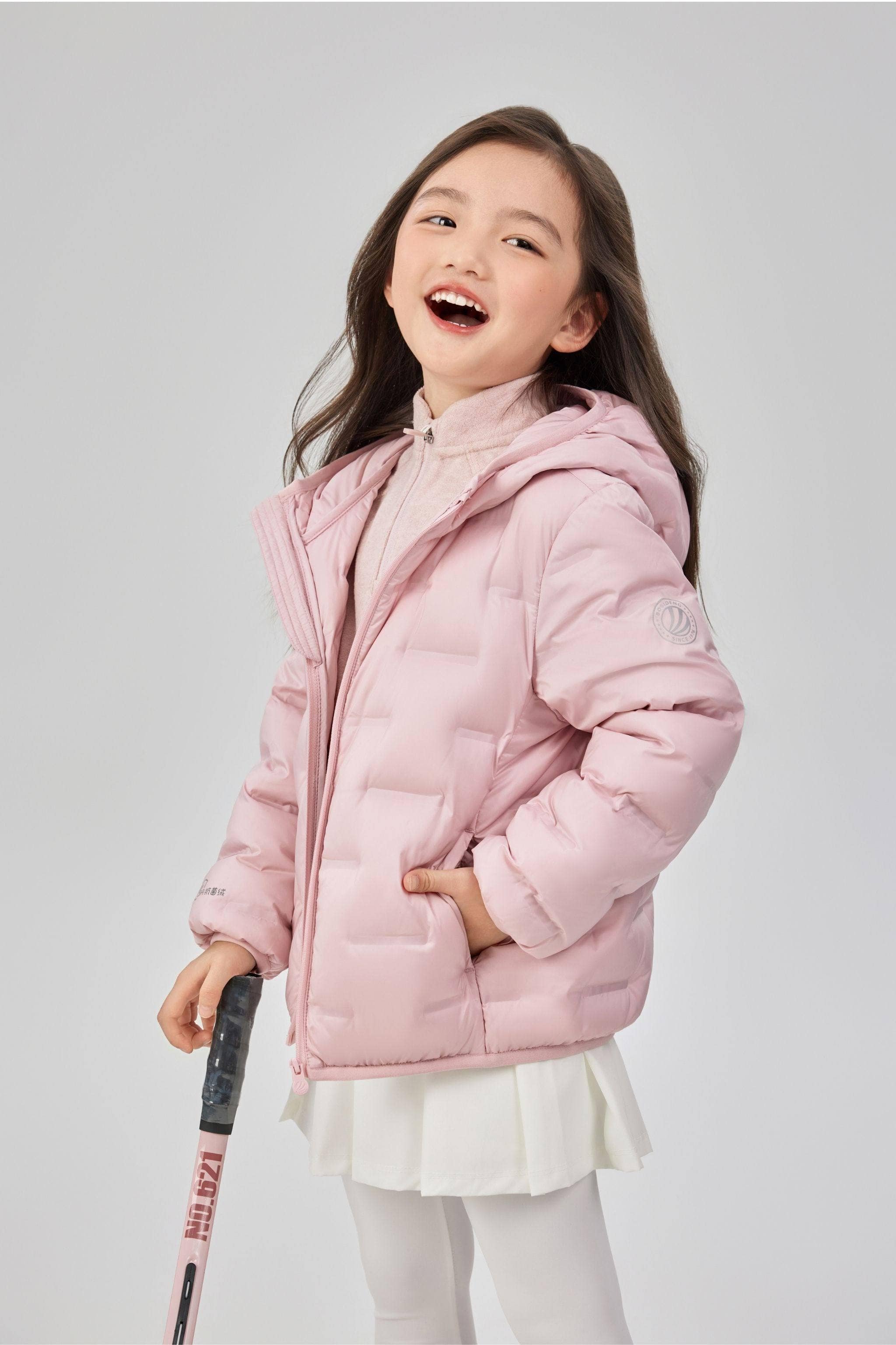 BOSIDENG 2025 Kid's Versatile Layering Down Jacket With Hood 5040 Jacket Light Peach / 3-4YR