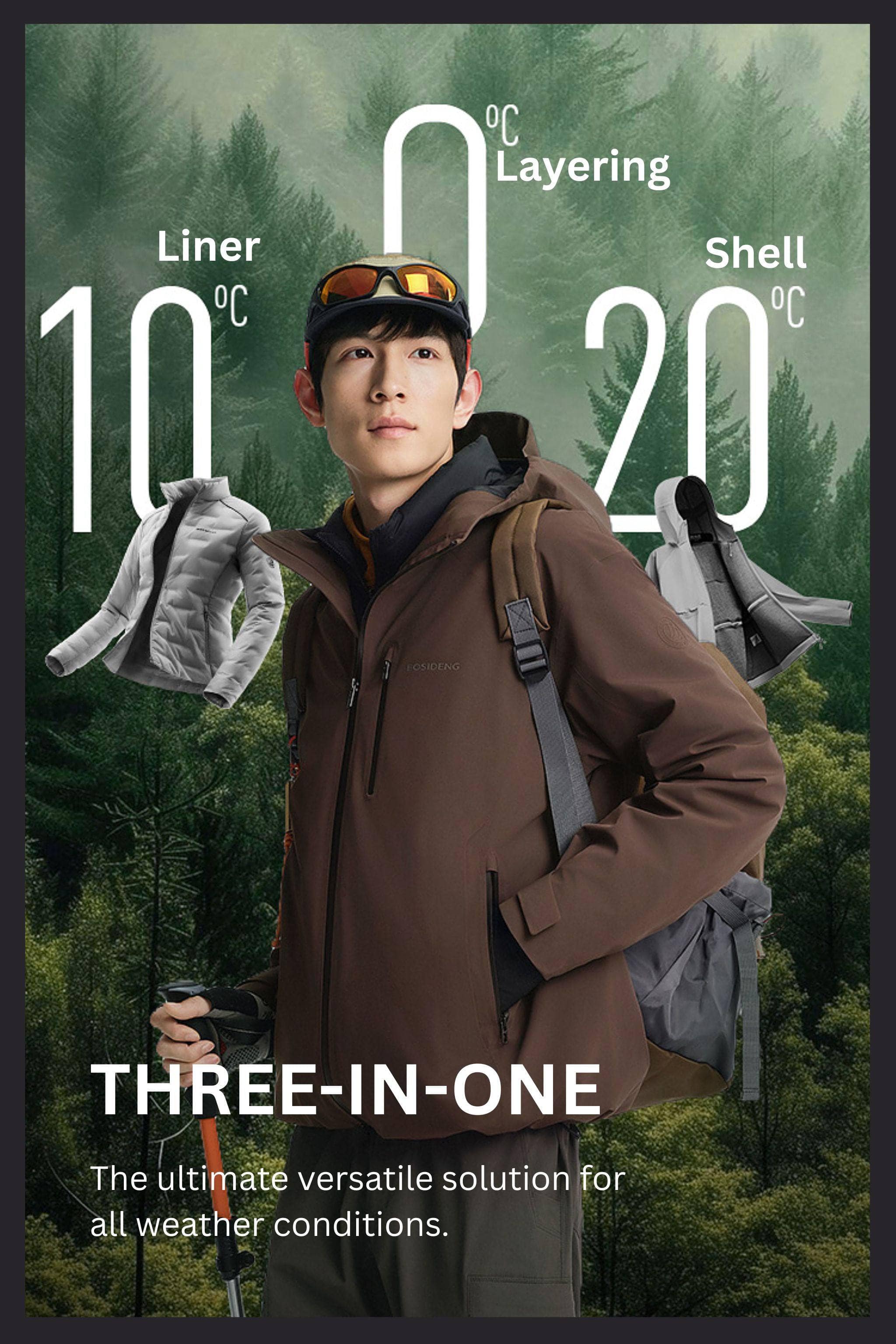 BOSIDENG 2025 Men's All Weather Goose Down Jacket 1313 Jacket