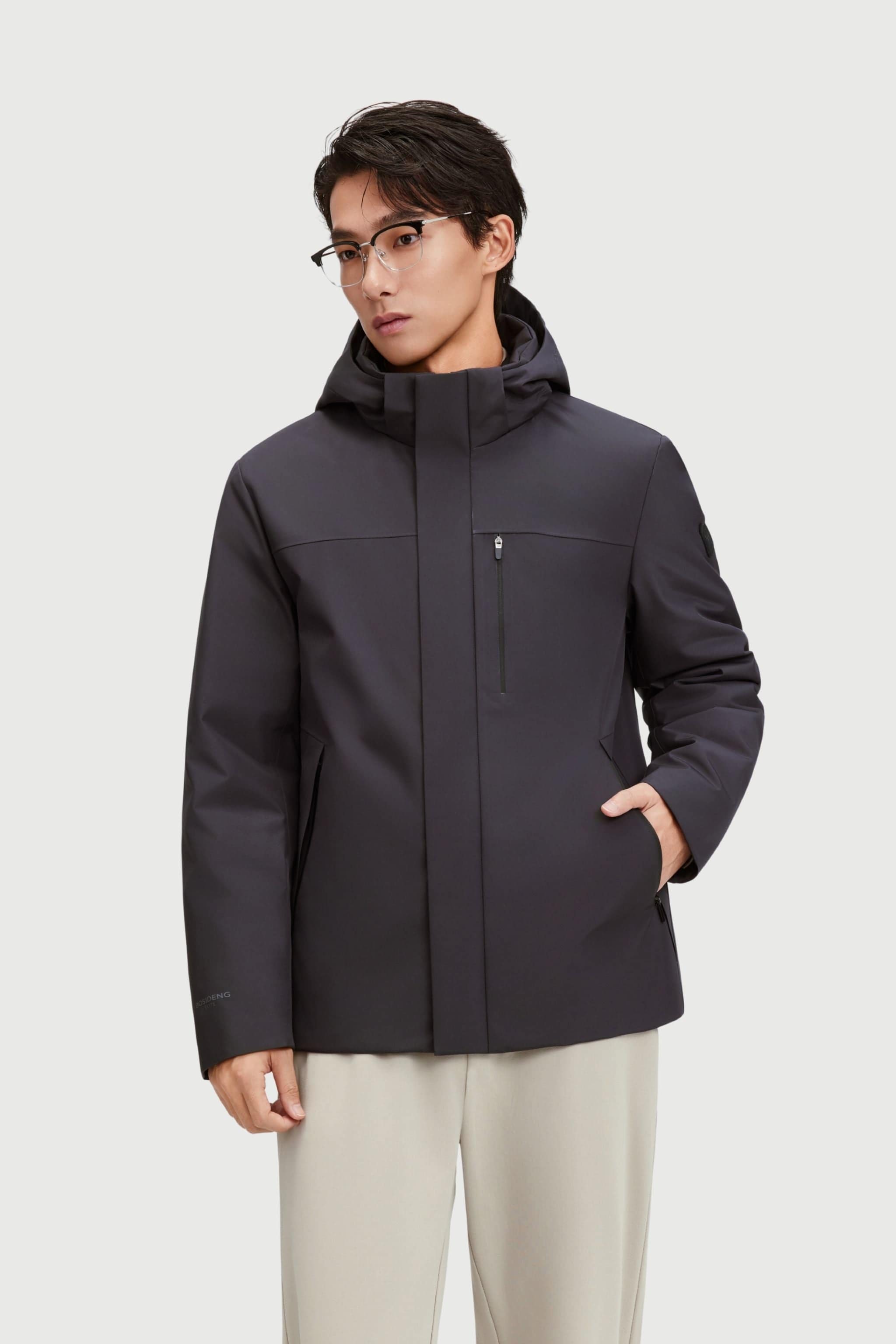 BOSIDENG 2025 Men's Business Classic Goose Down Jacket With Hood 121 Jacket