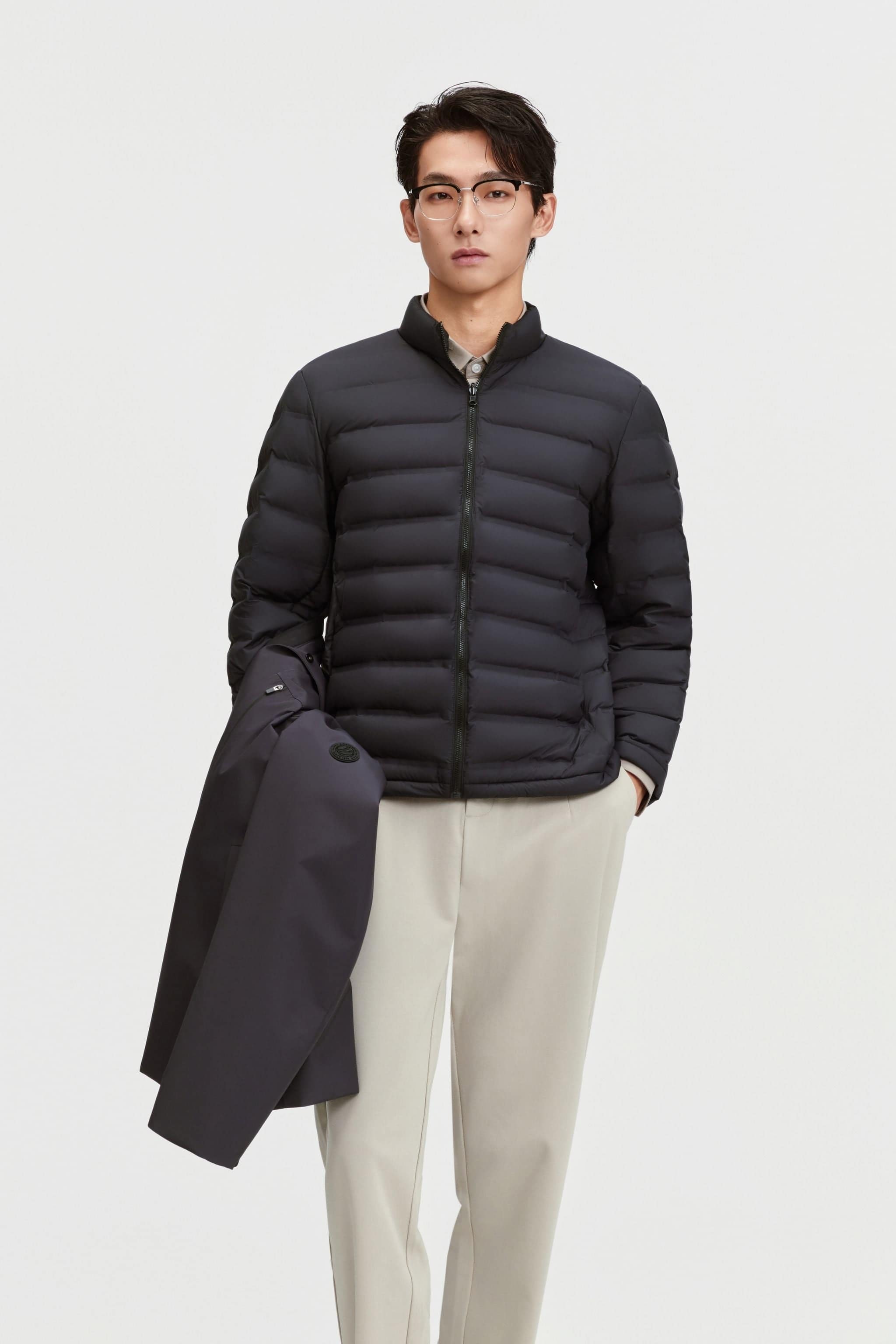 BOSIDENG 2025 Men's Business Classic Goose Down Jacket With Hood 121 Jacket