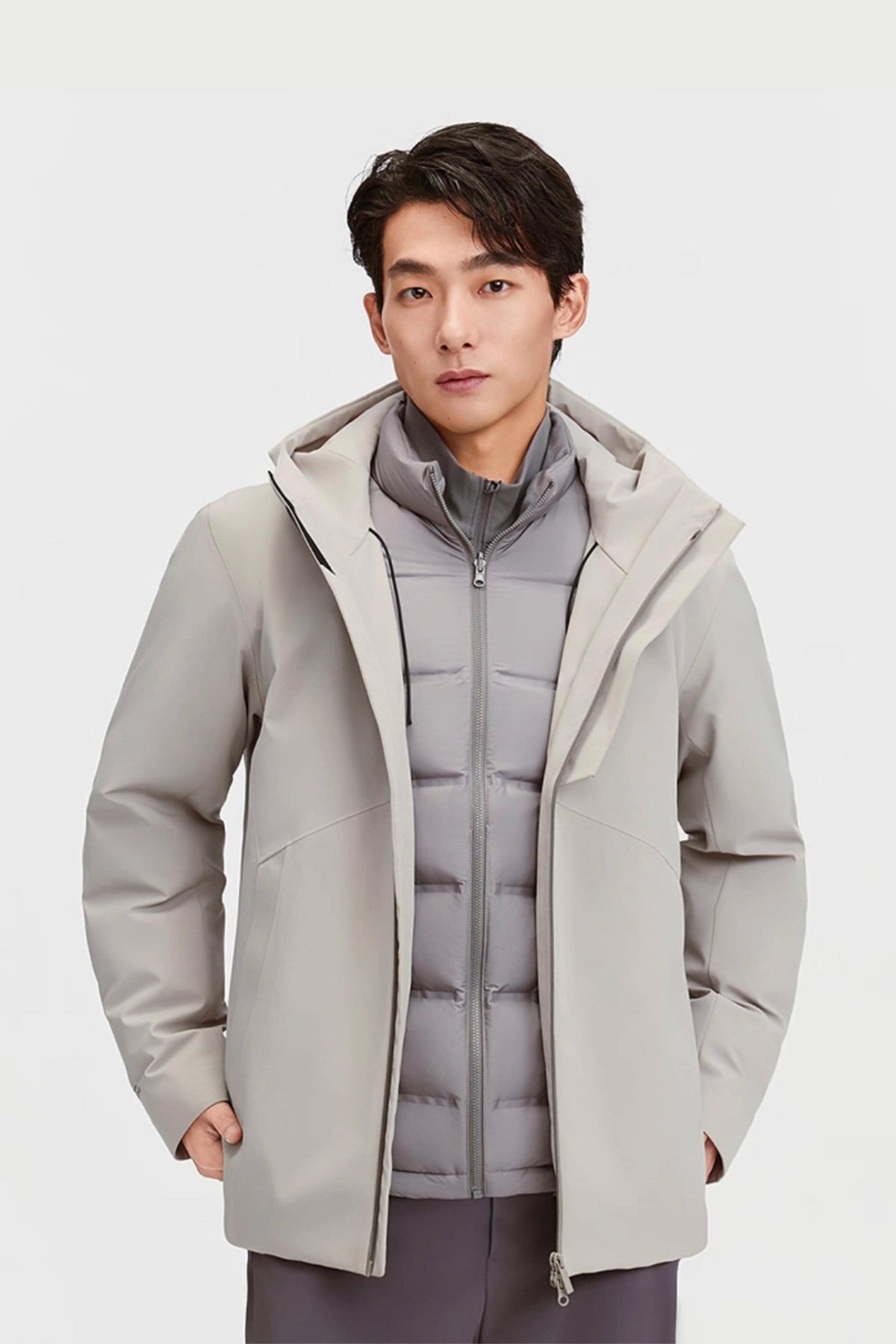 Men's Hooded 3 in 1 Goose Down Jacket 215