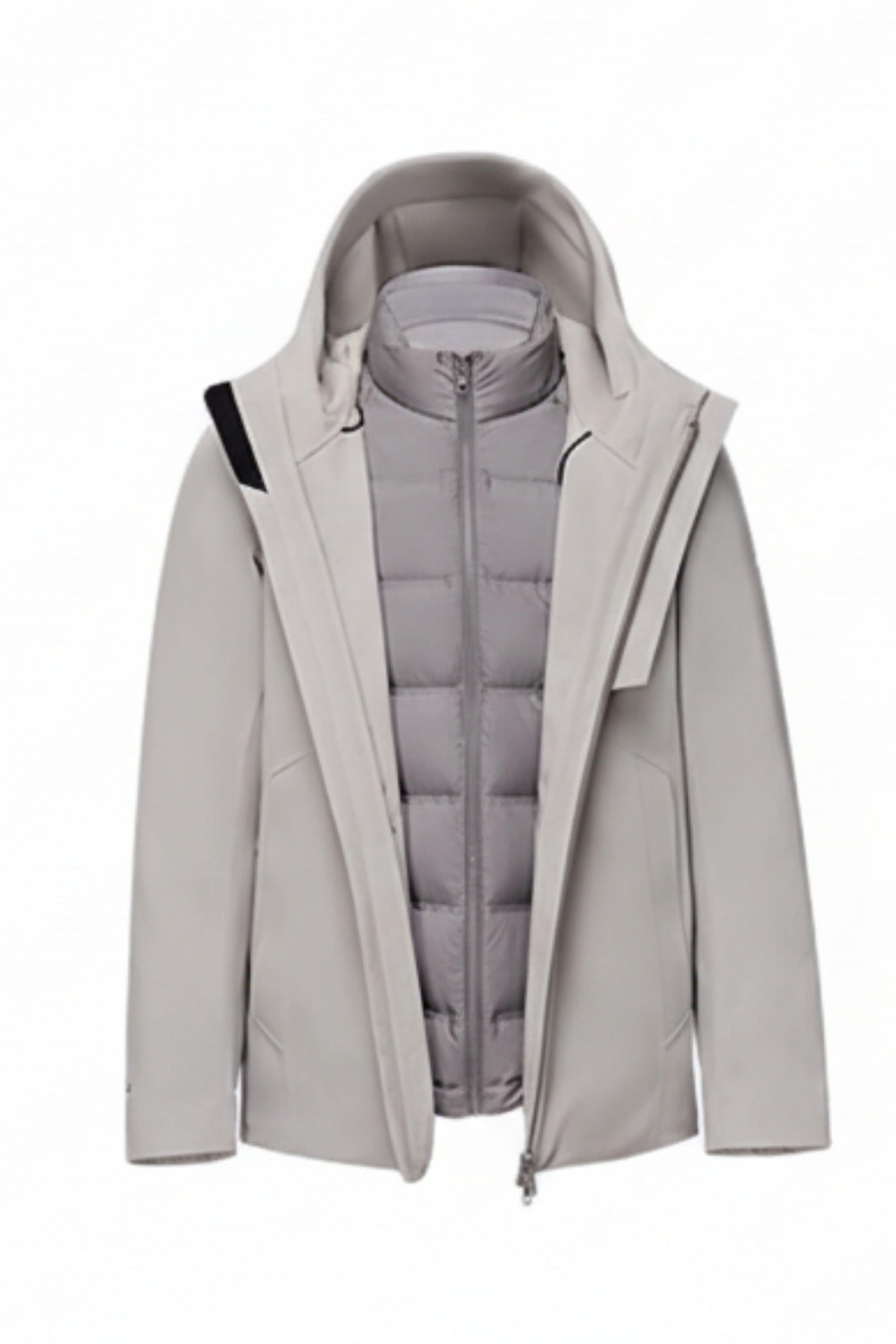 BOSIDENG 2025 Men's Hooded 3 in 1 Goose Down Jacket 215 Jacket