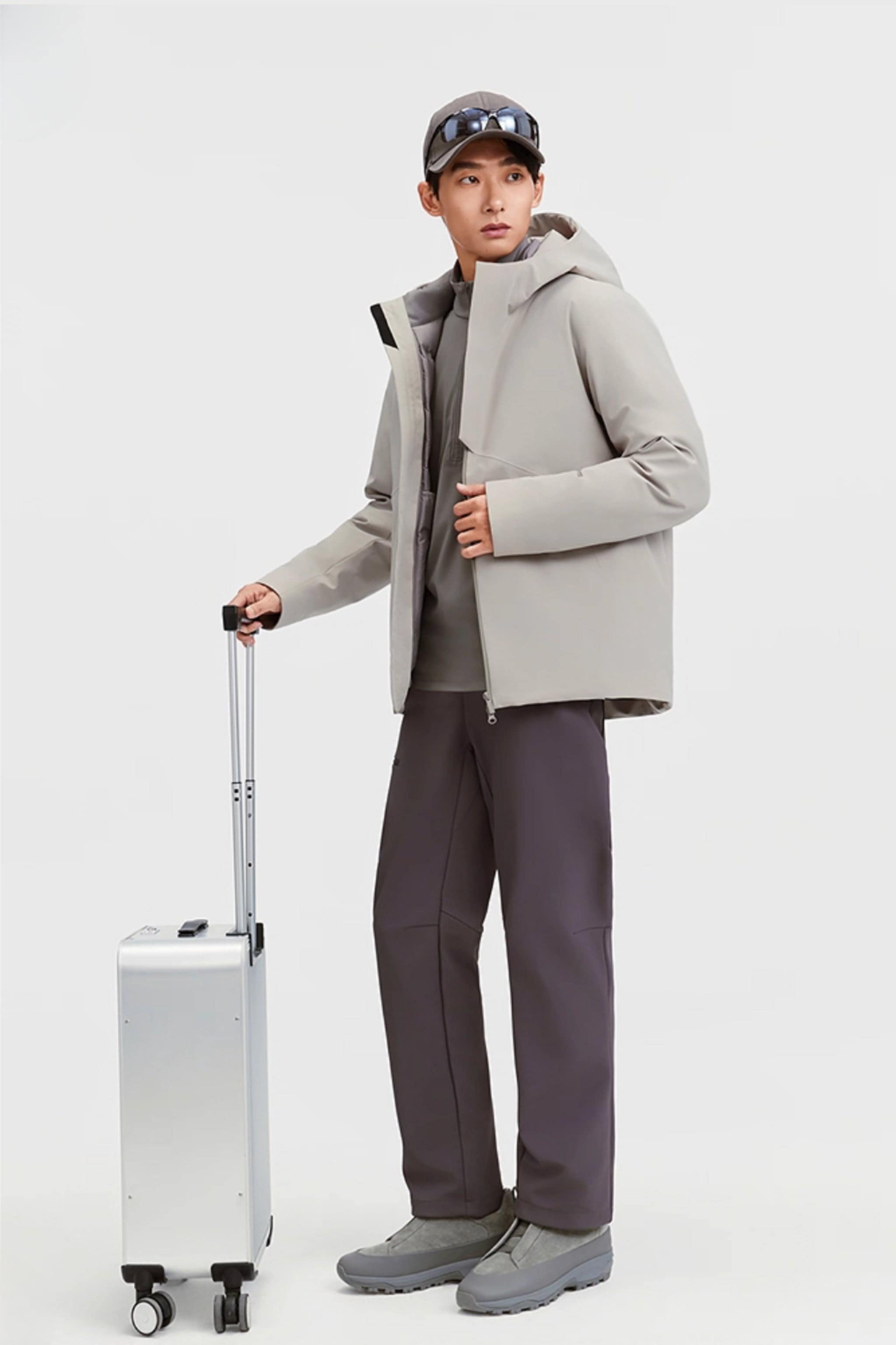 Men's Hooded 3 in 1 Goose Down Jacket 215 — versatile three-in-one jacket transitions seamlessly from city commutes — view 13; water-resistant, windproof