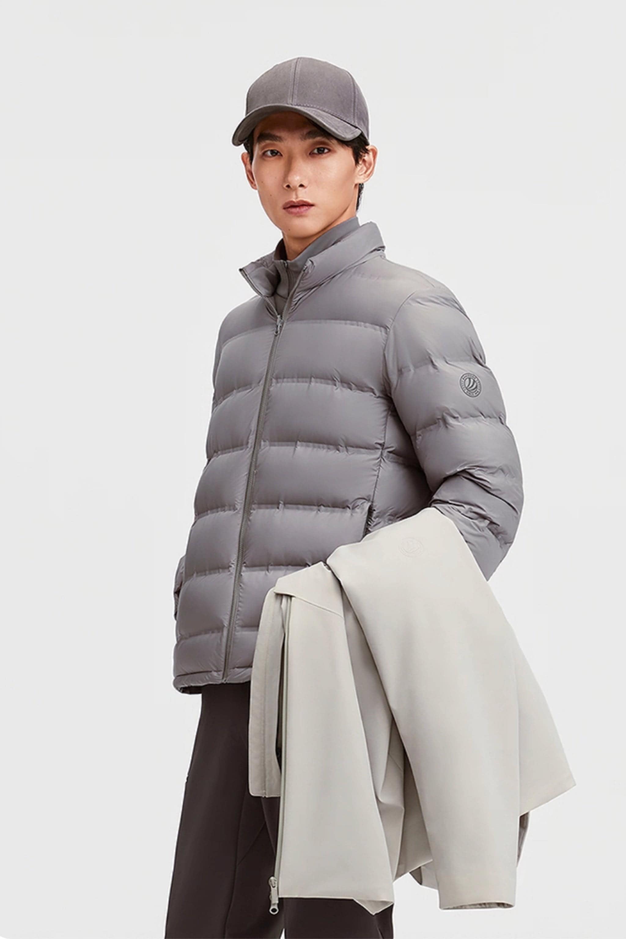 Men's Hooded 3 in 1 Goose Down Jacket 215 — versatile three-in-one jacket transitions seamlessly from city commutes — view 12; water-resistant, windproof