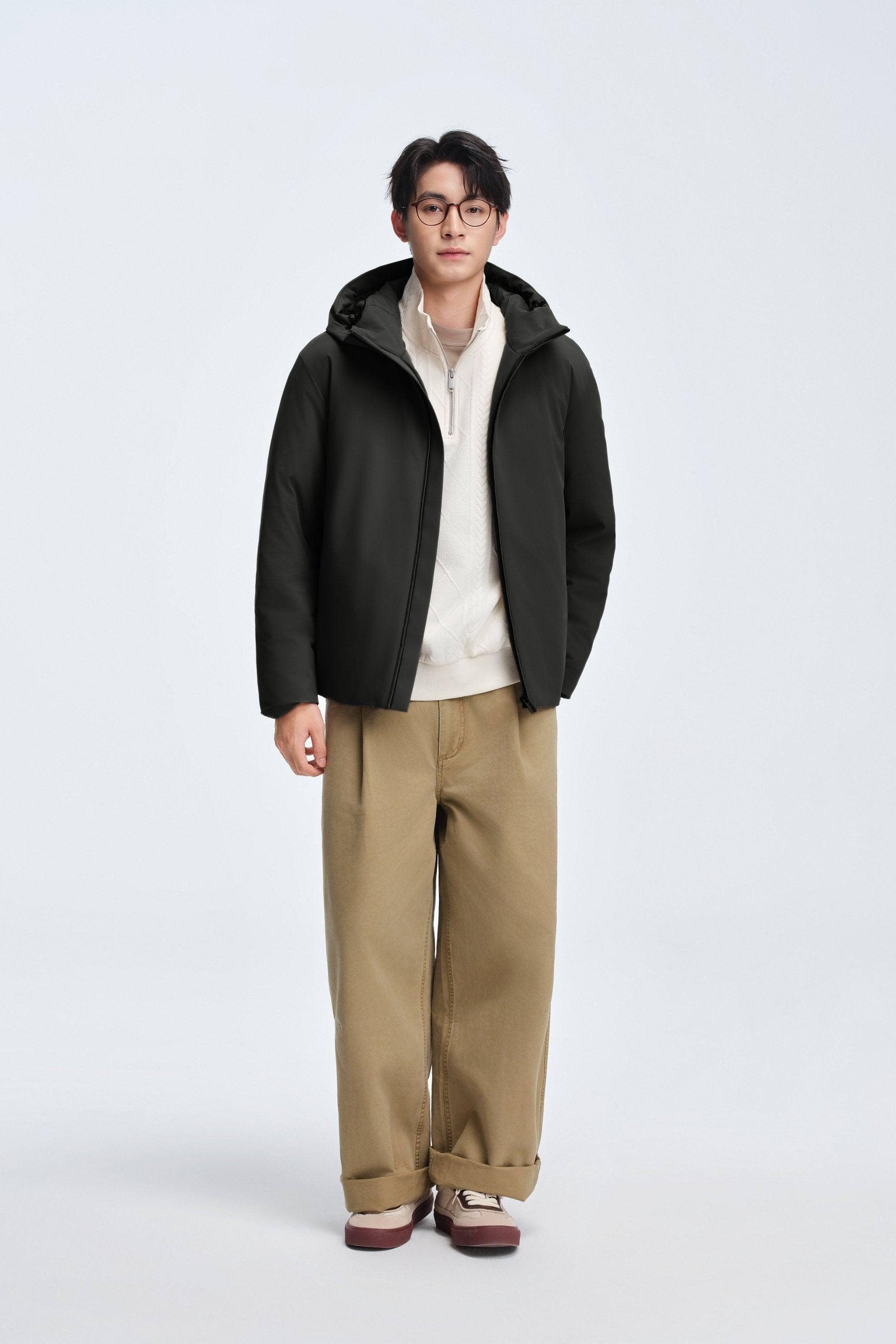 BOSIDENG 2025 Men's Refined Hooded Down Jacket
