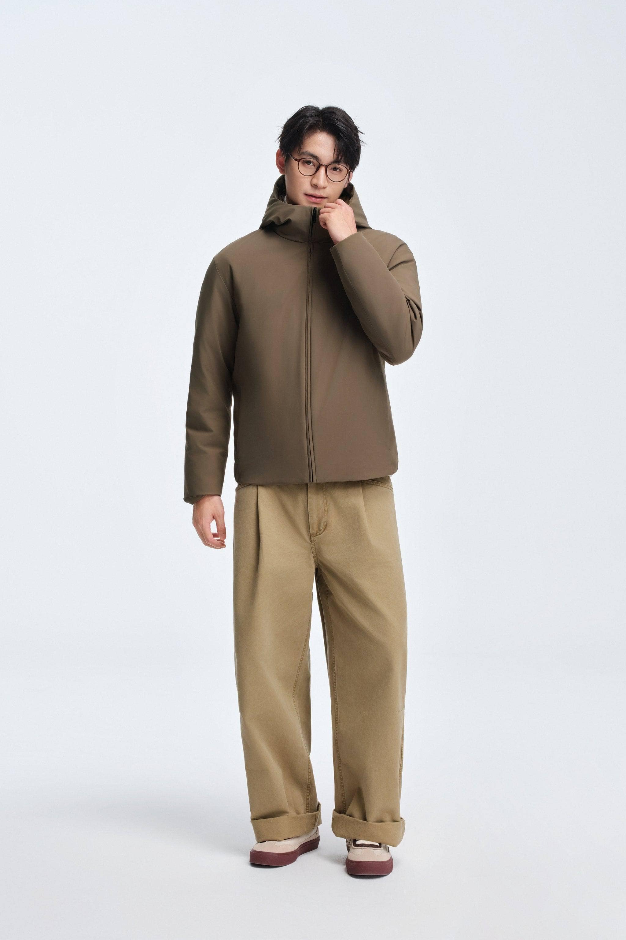 BOSIDENG 2025 Men's Refined Hooded Down Jacket