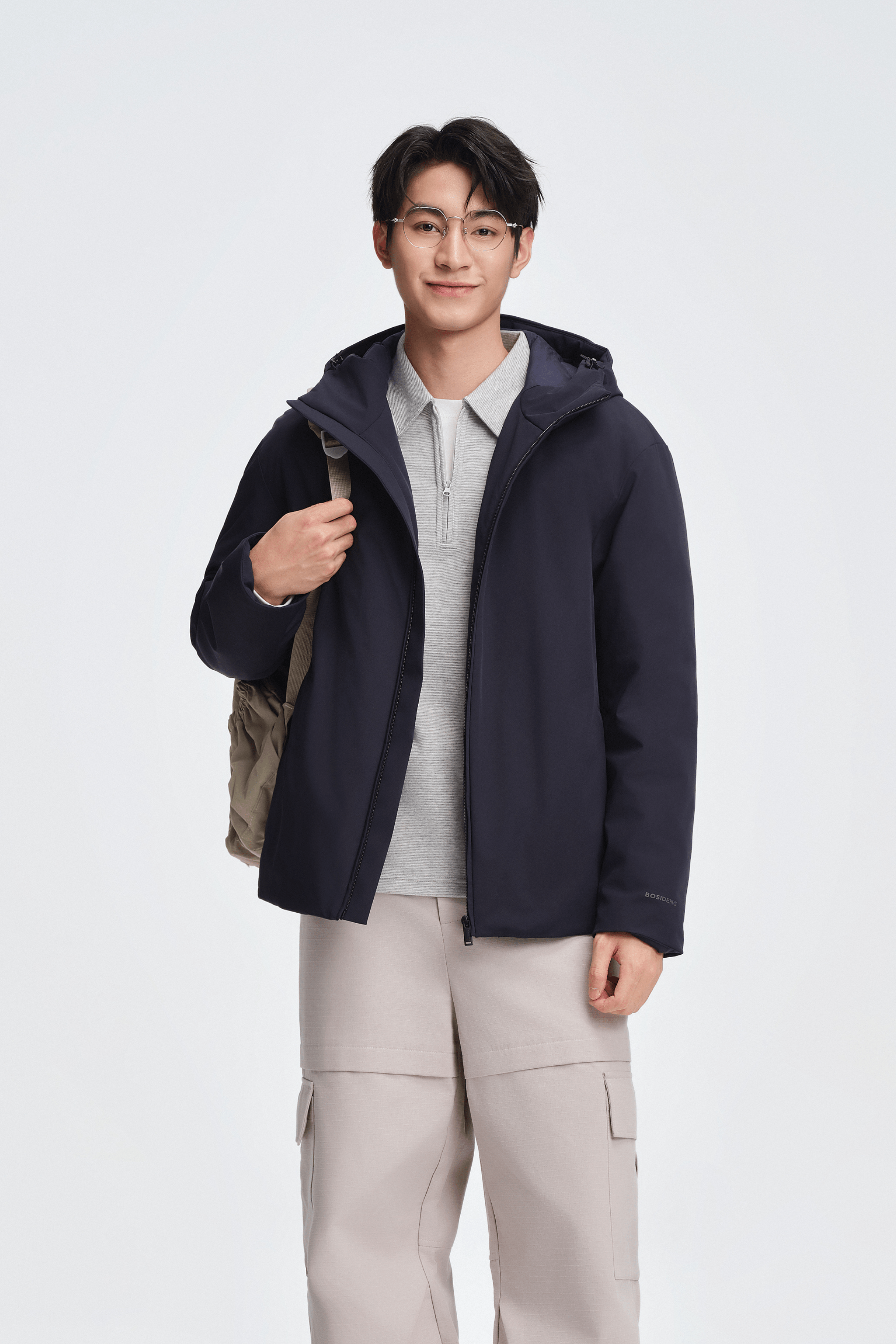 BOSIDENG 2025 Men's Refined Hooded Down Jacket Jacket