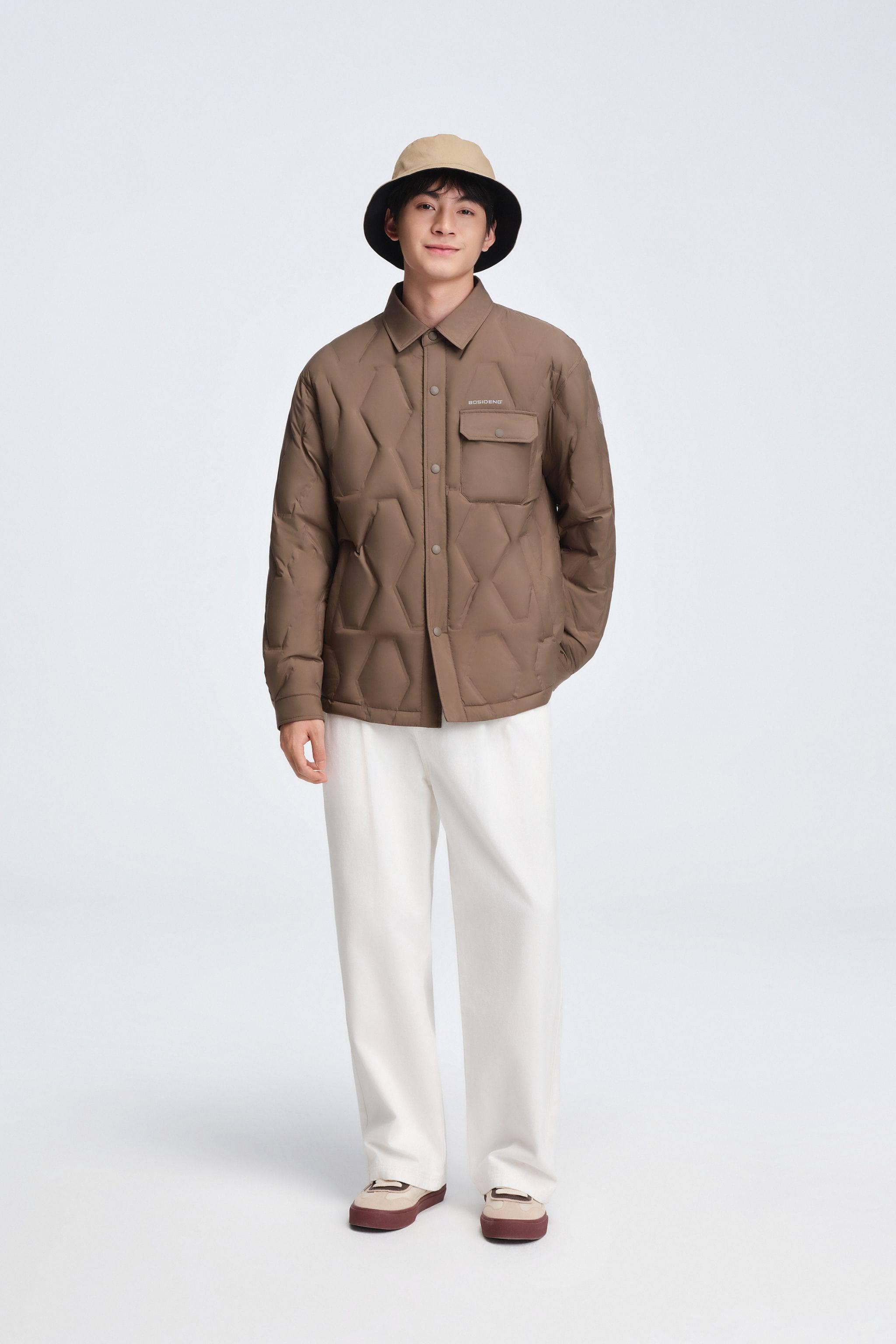 BOSIDENG 2025 Men's Shirt Collar Down Jacket 5319 Jacket