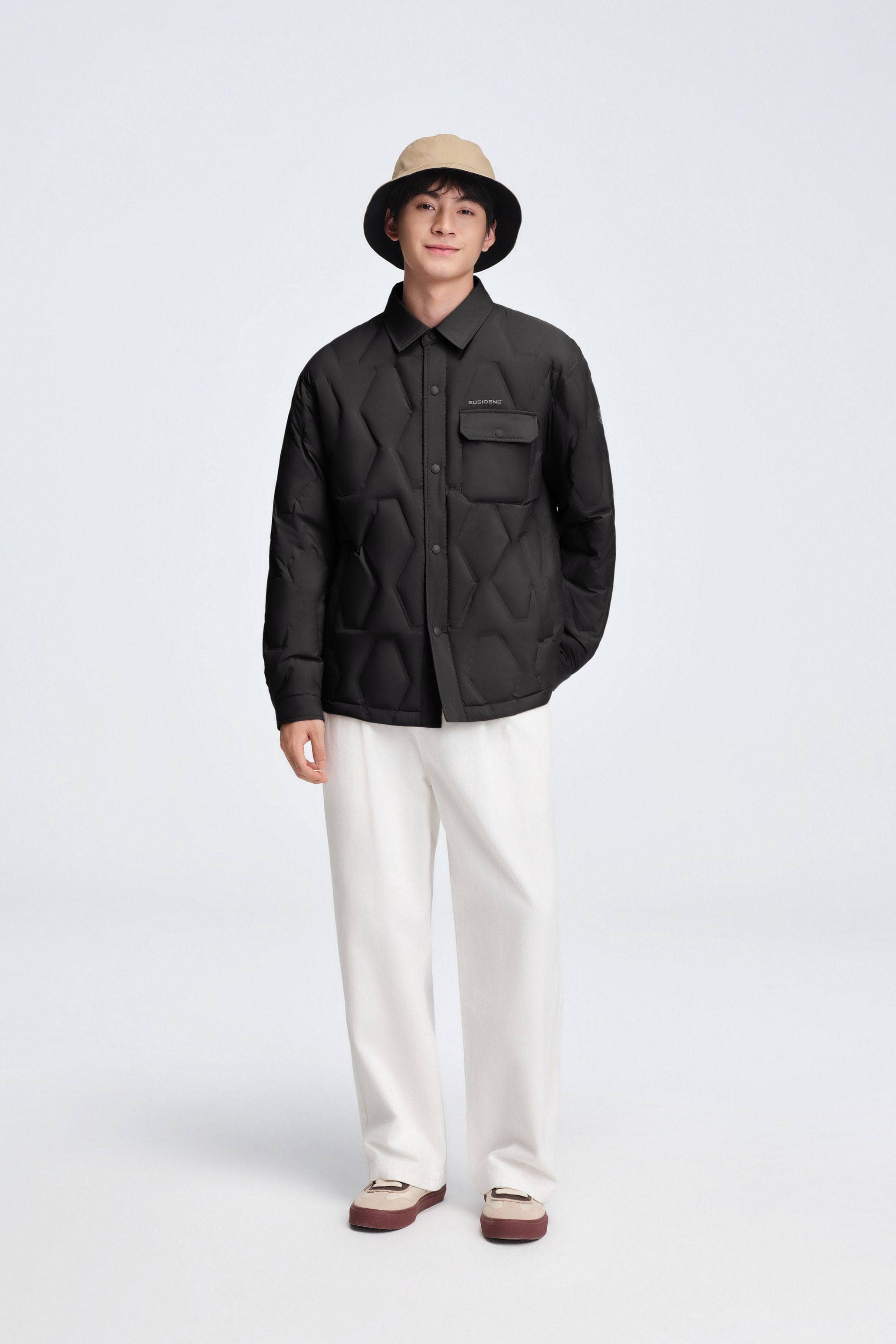 BOSIDENG 2025 Men's Shirt Collar Down Jacket 5319 Jacket