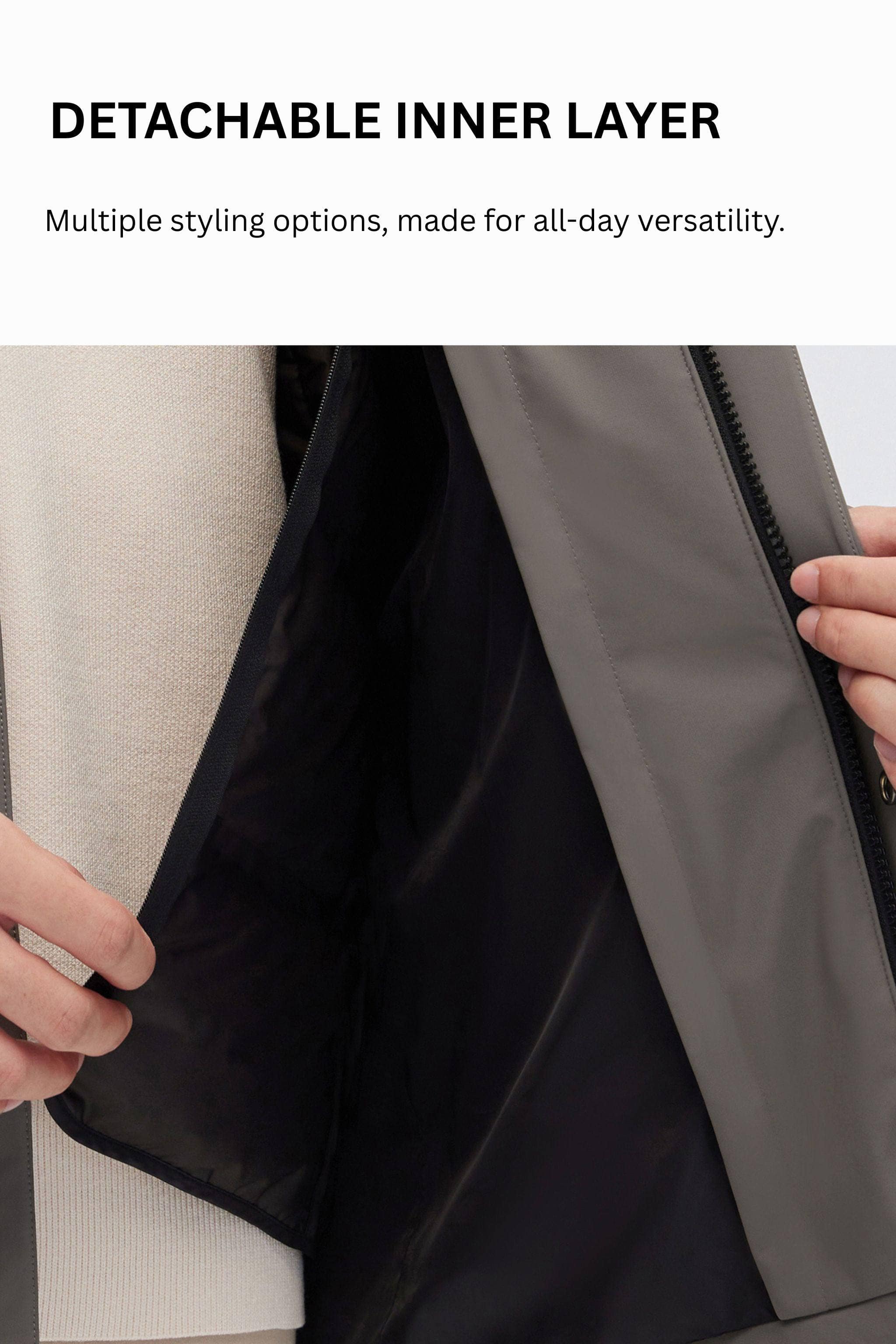 BOSIDENG 2025 Men's Short Length Goose Down Business Jacket With Detachable Hood Jacket