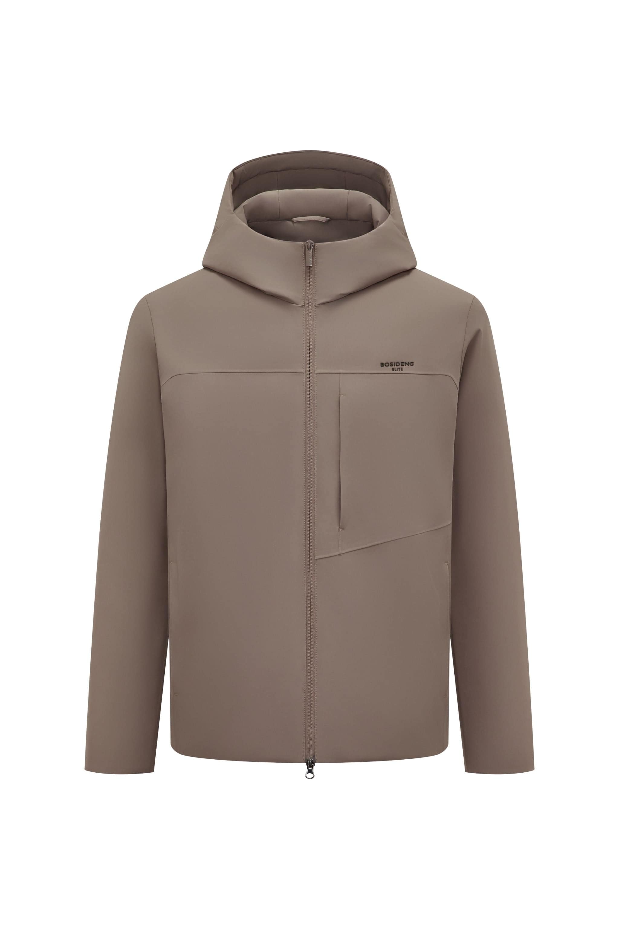 BOSIDENG 2025 Men's Short Length Goose Down Business Jacket With Hood