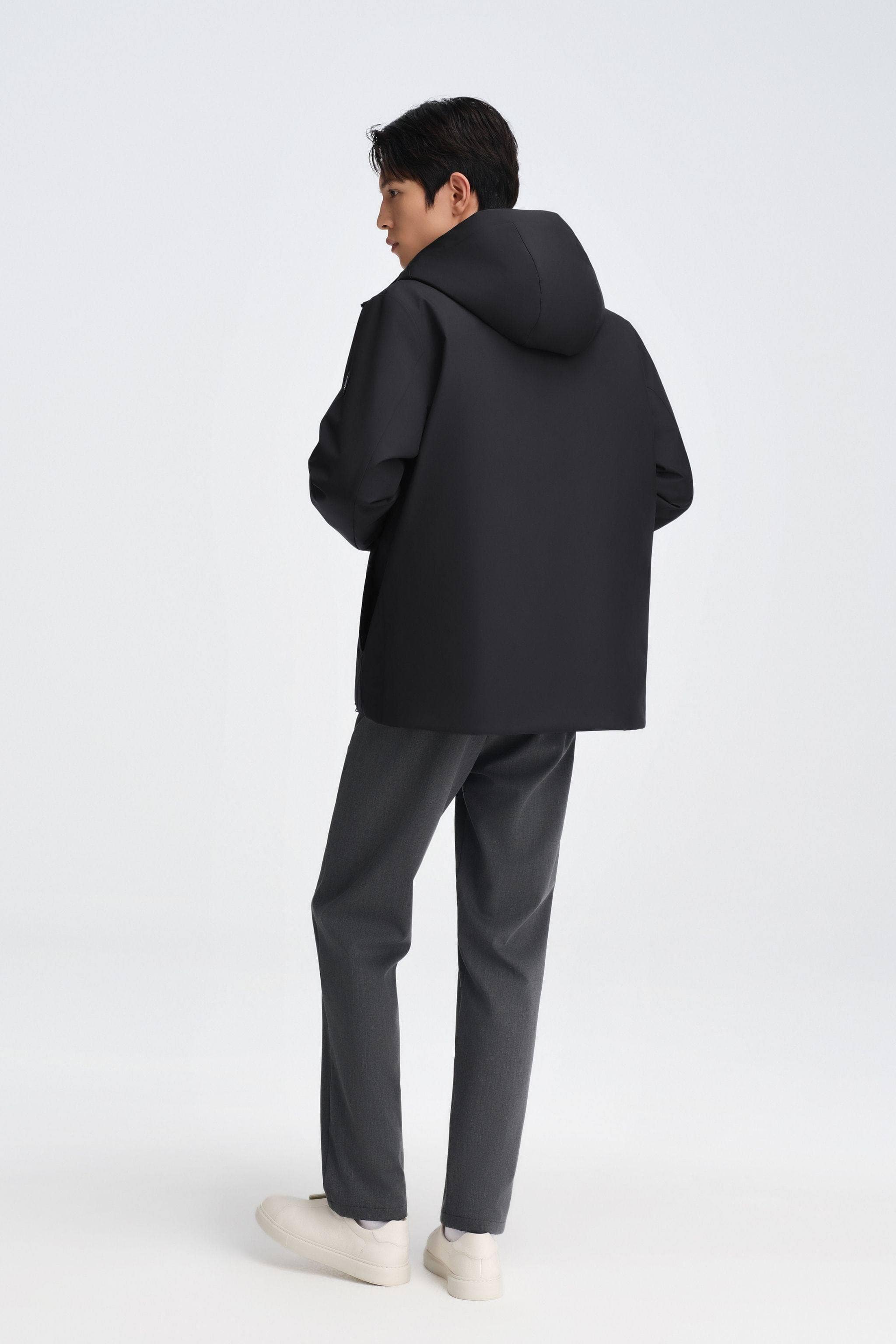 BOSIDENG 2025 Men's Short Length Goose Down Business Jacket With Hood