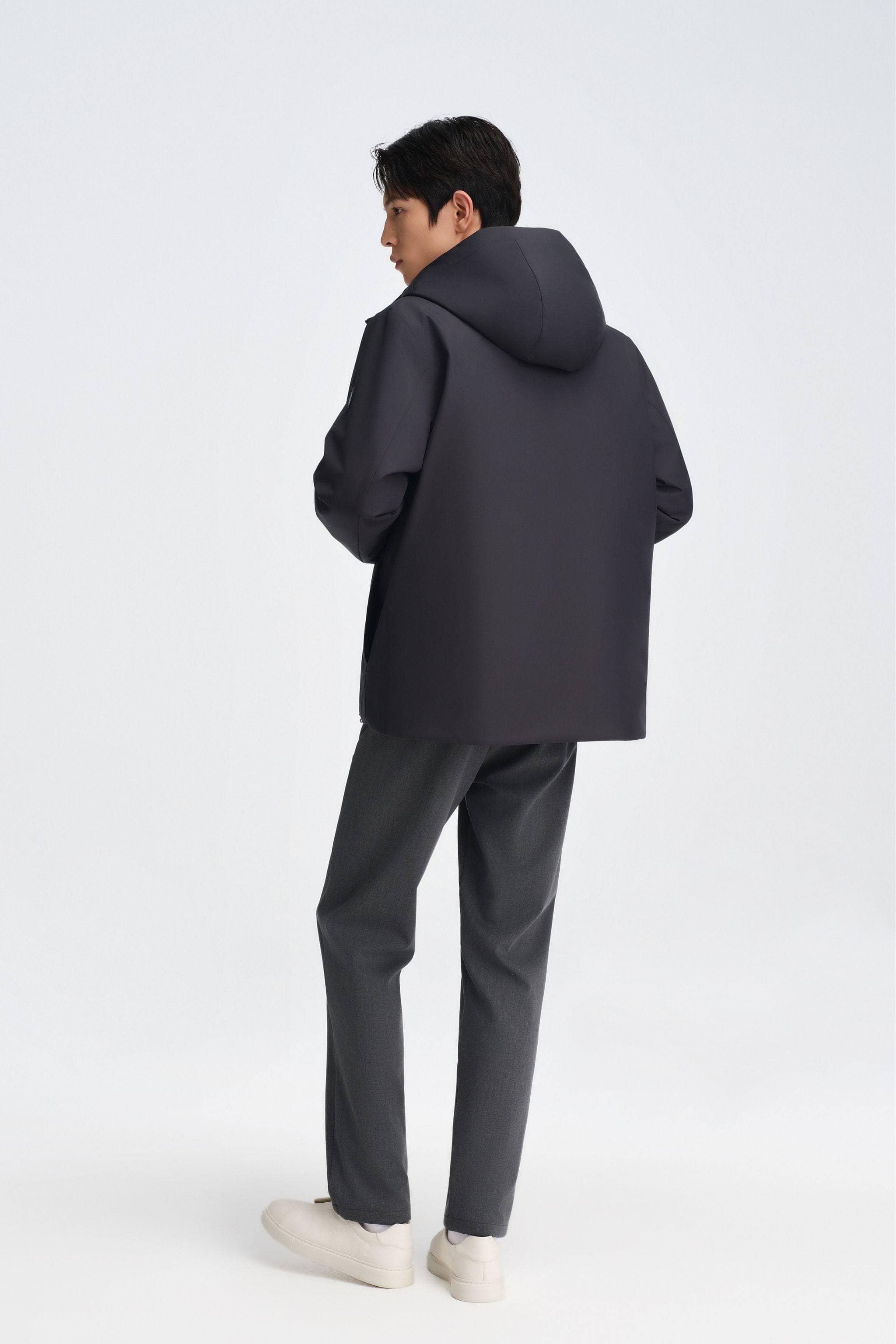 BOSIDENG 2025 Men's Short Length Goose Down Business Jacket With Hood