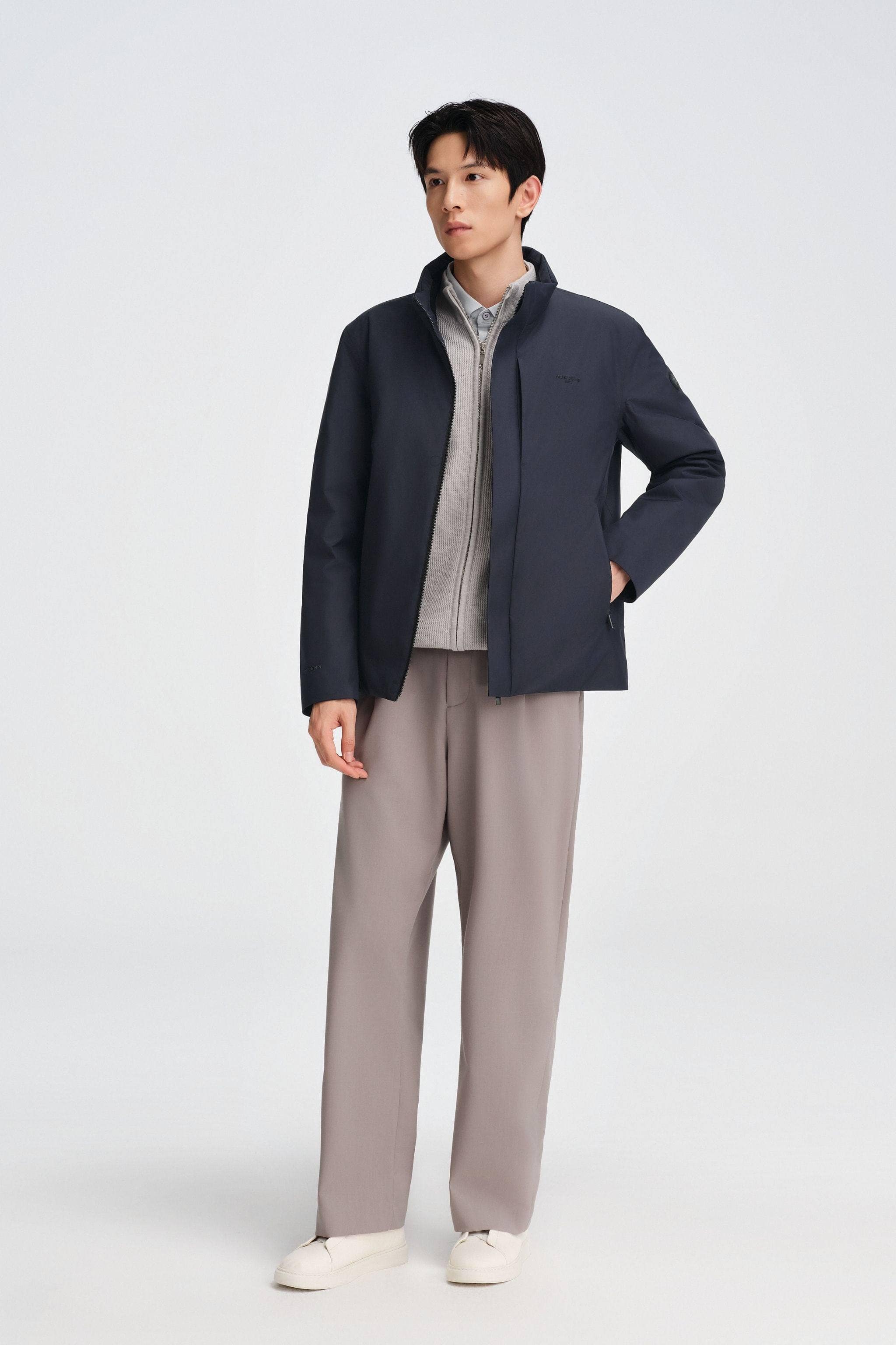 BOSIDENG 2025 Men's Stand Collar Goose Down Business Jacket