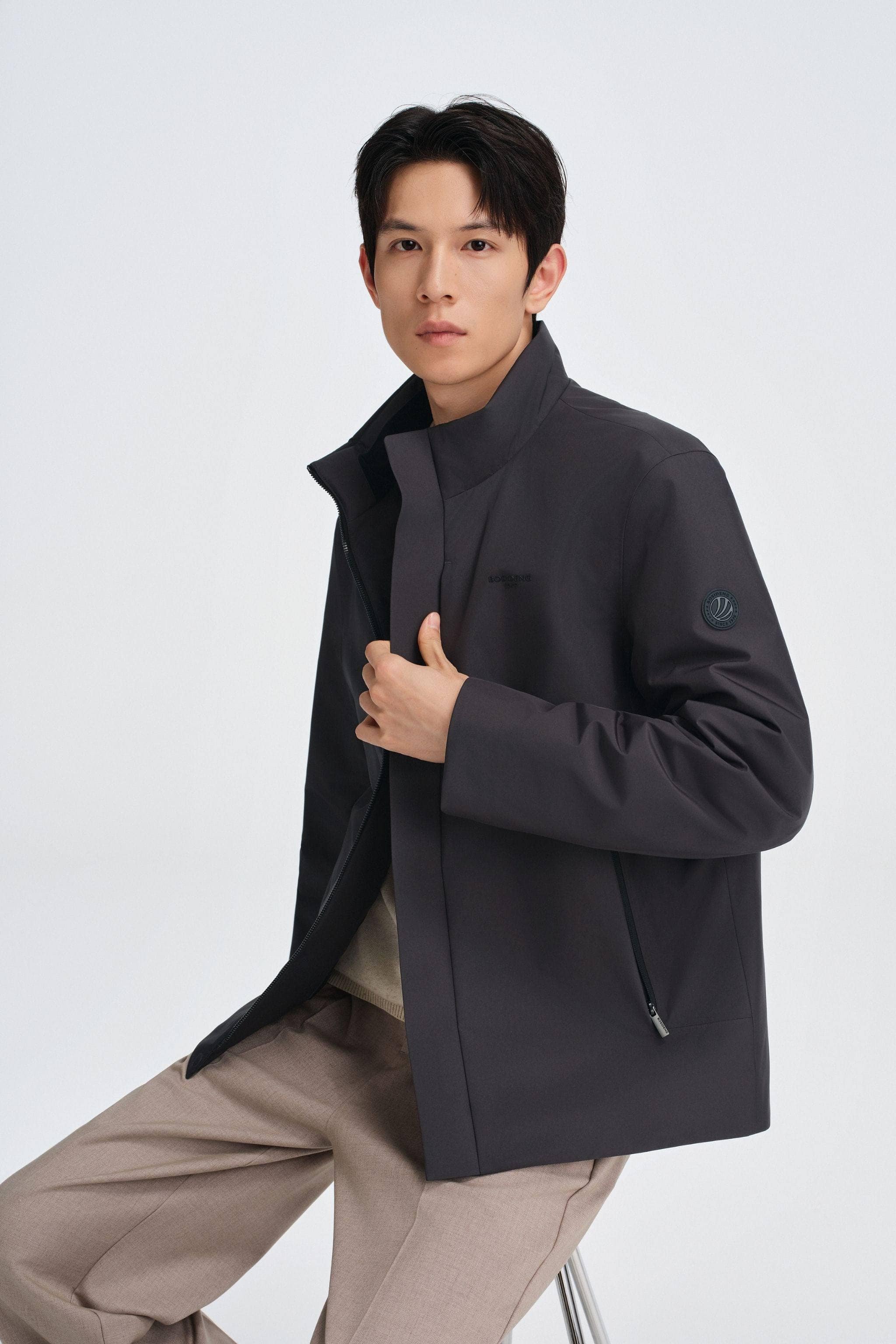 BOSIDENG 2025 Men's Stand Collar Goose Down Business Jacket