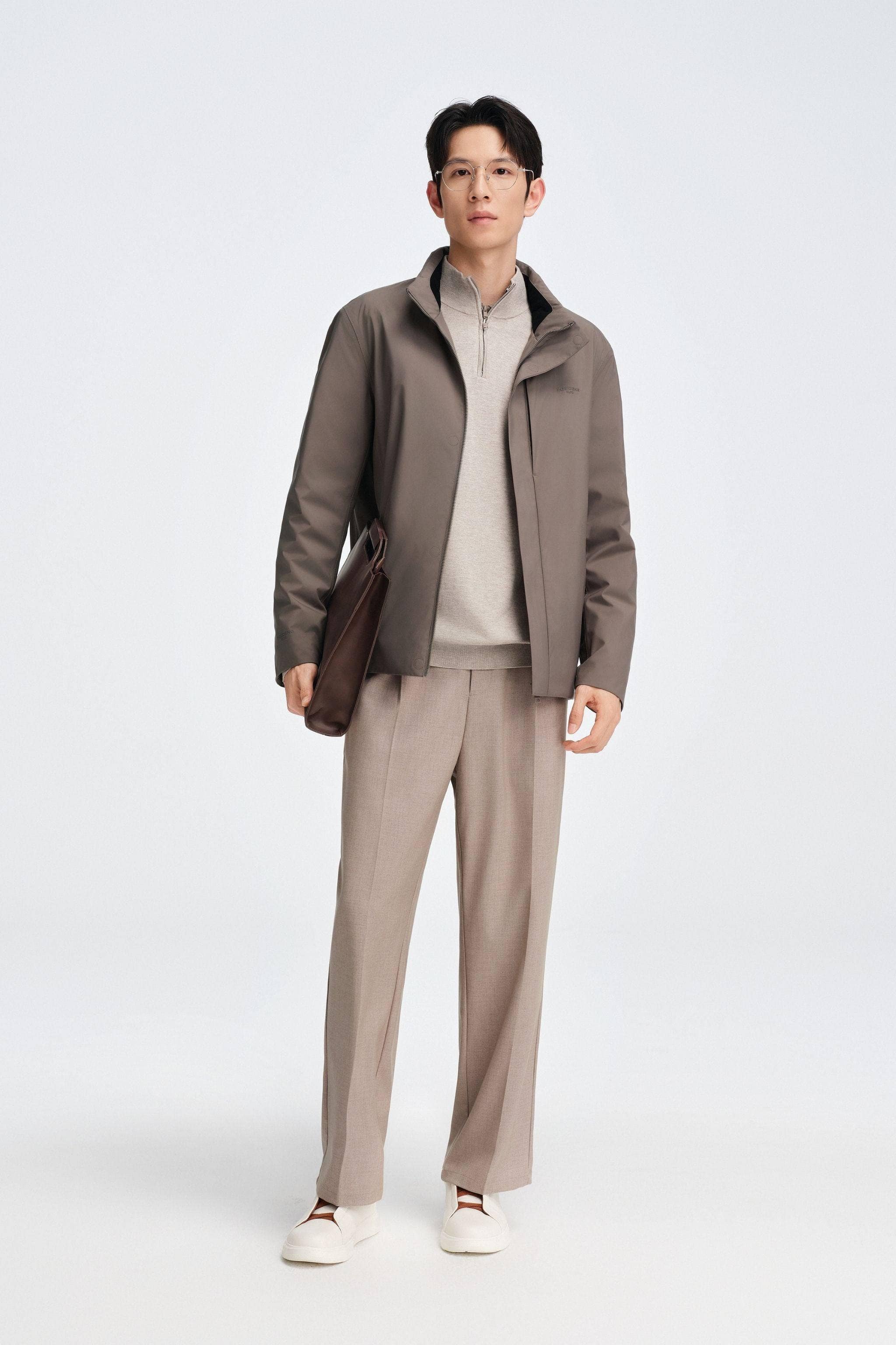 BOSIDENG 2025 Men's Stand Collar Goose Down Business Jacket