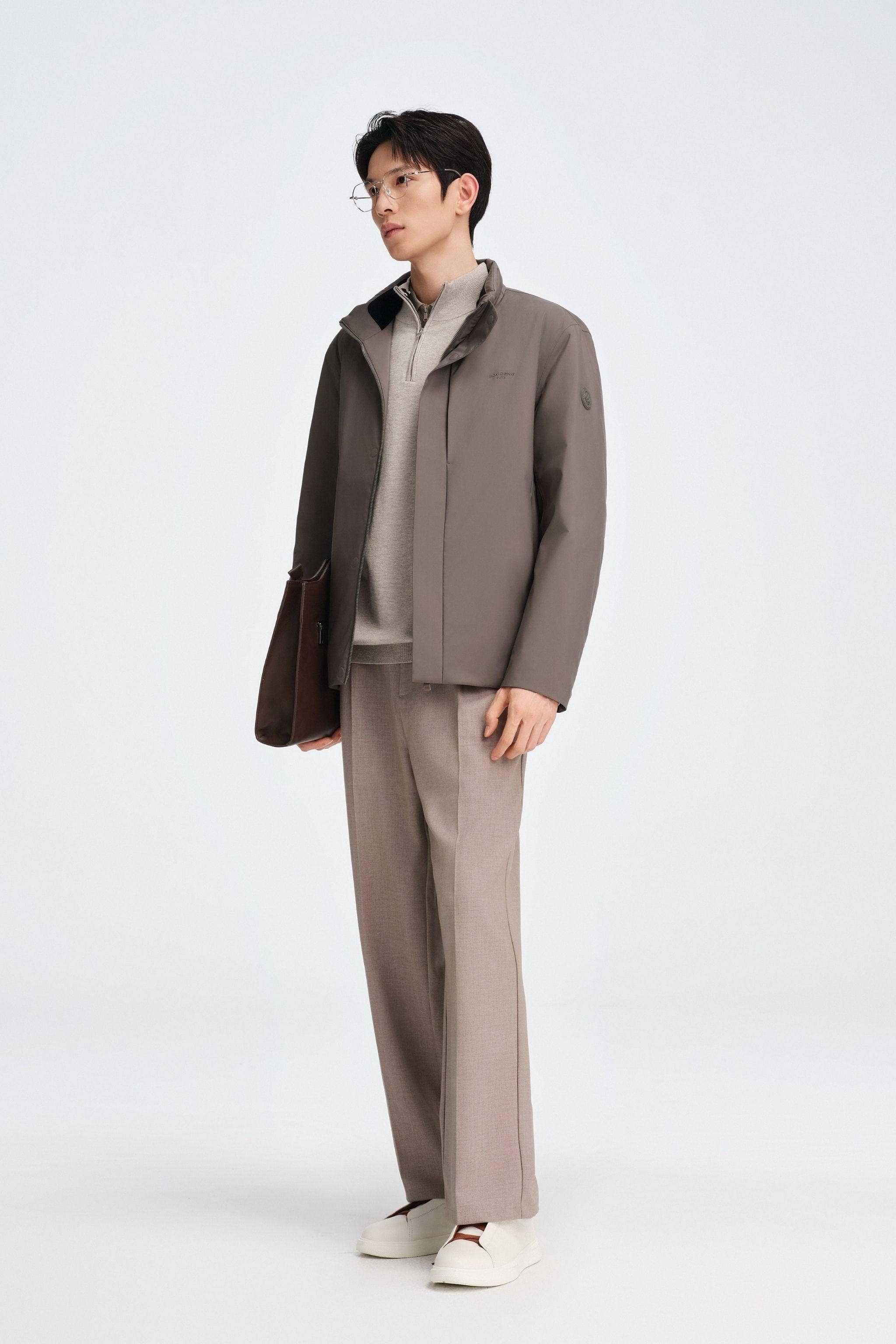 BOSIDENG 2025 Men's Stand Collar Goose Down Business Jacket