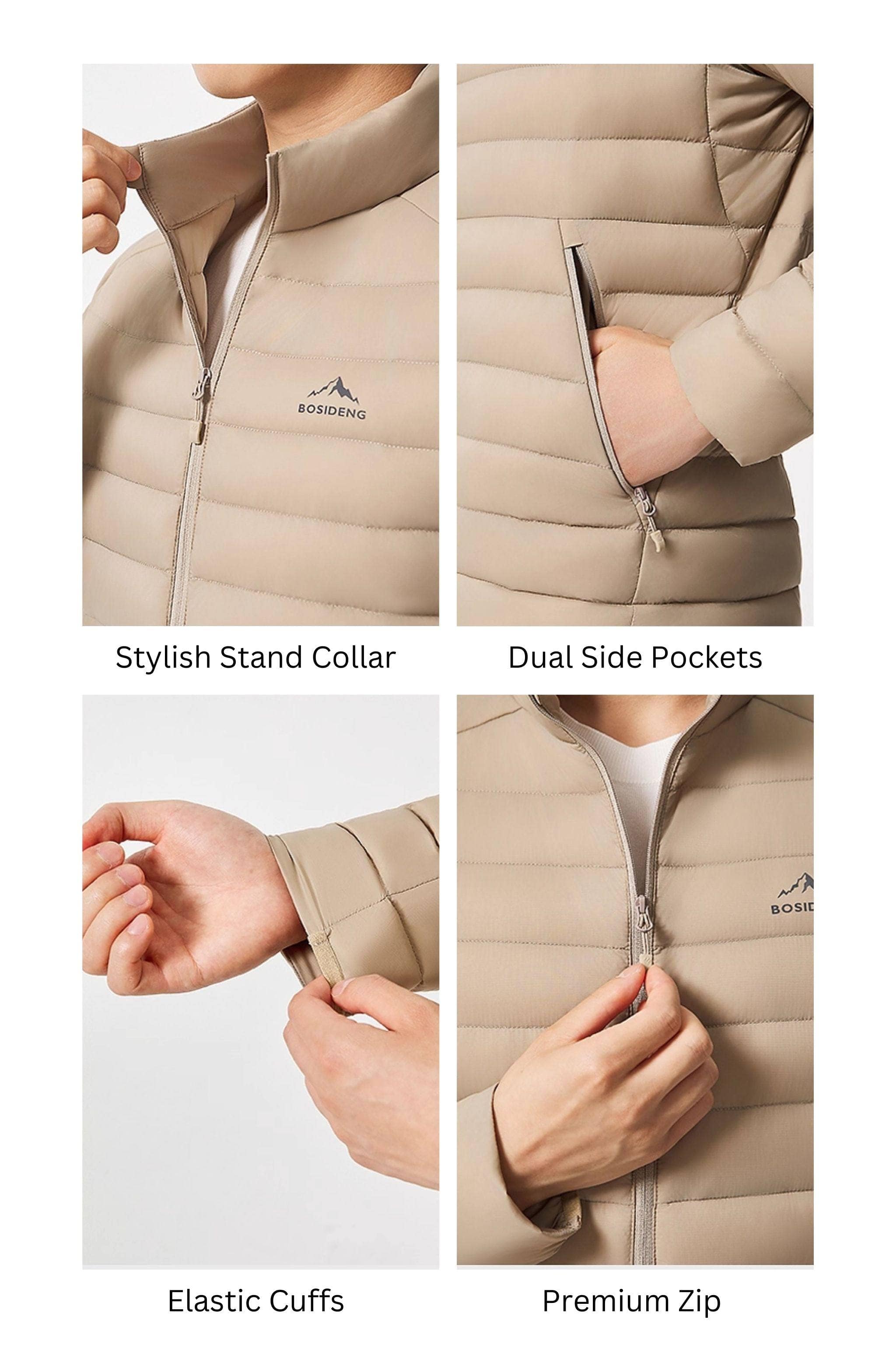 BOSIDENG 2025 Men's Stand Collar Goose Down Jacket 1037 Jackets