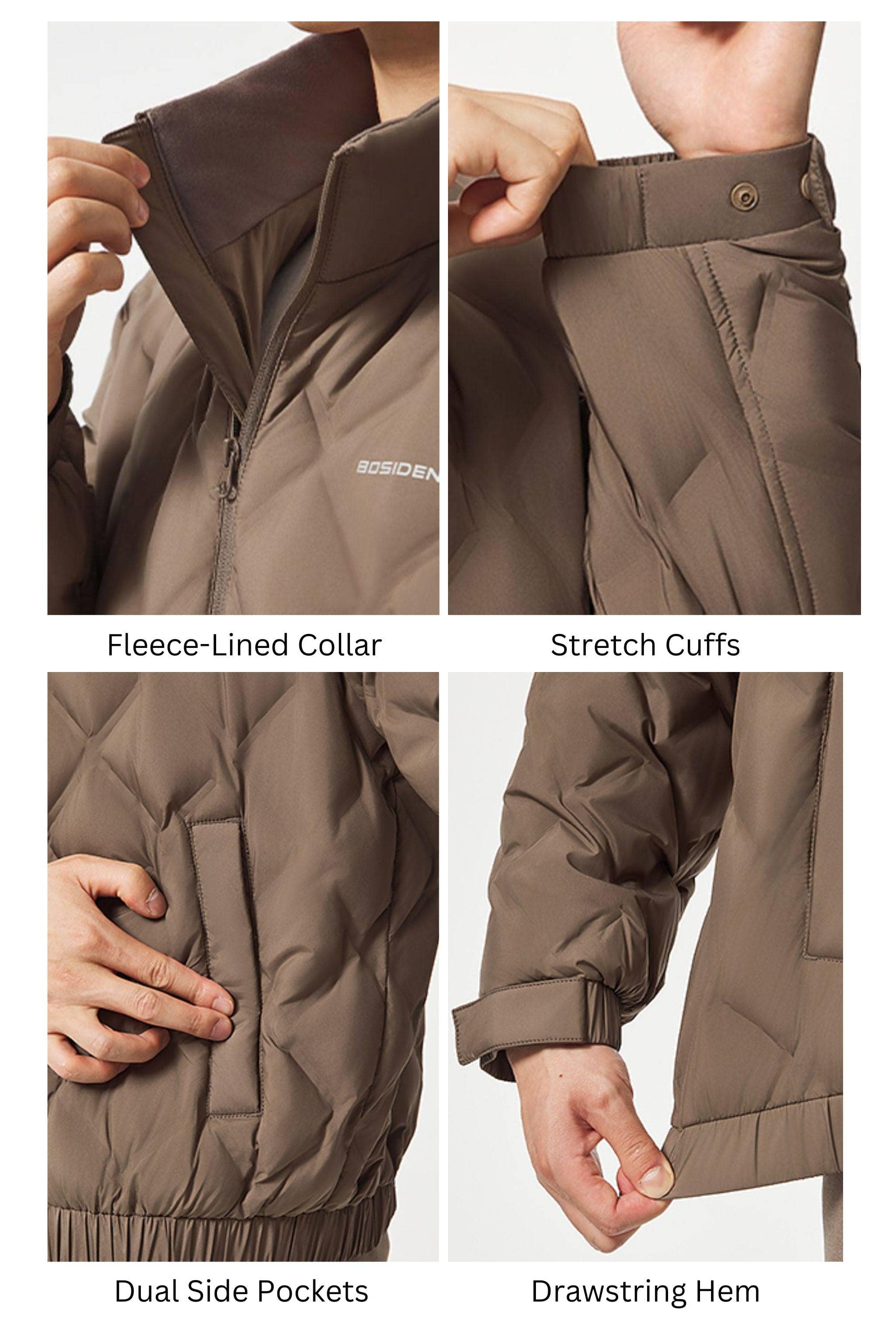 BOSIDENG 2025 Men's Standing Collar Lightweight Down Jacket Jacket
